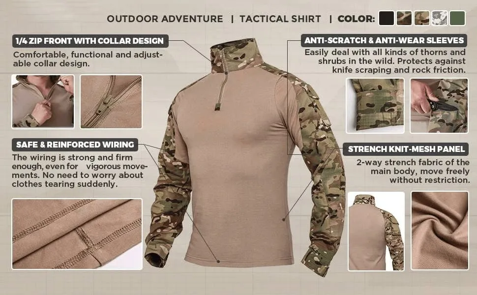 2Tac Tactical Combat Airsoft Military Shirt