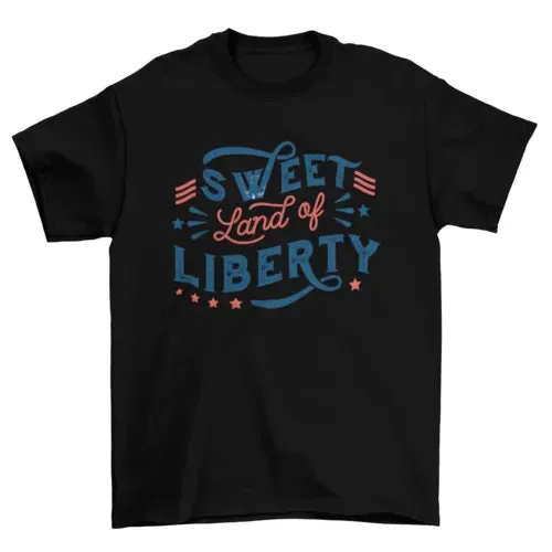 4th of july liberty quote t-shirt design