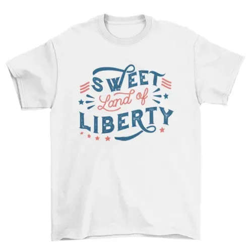 4th of july liberty quote t-shirt design