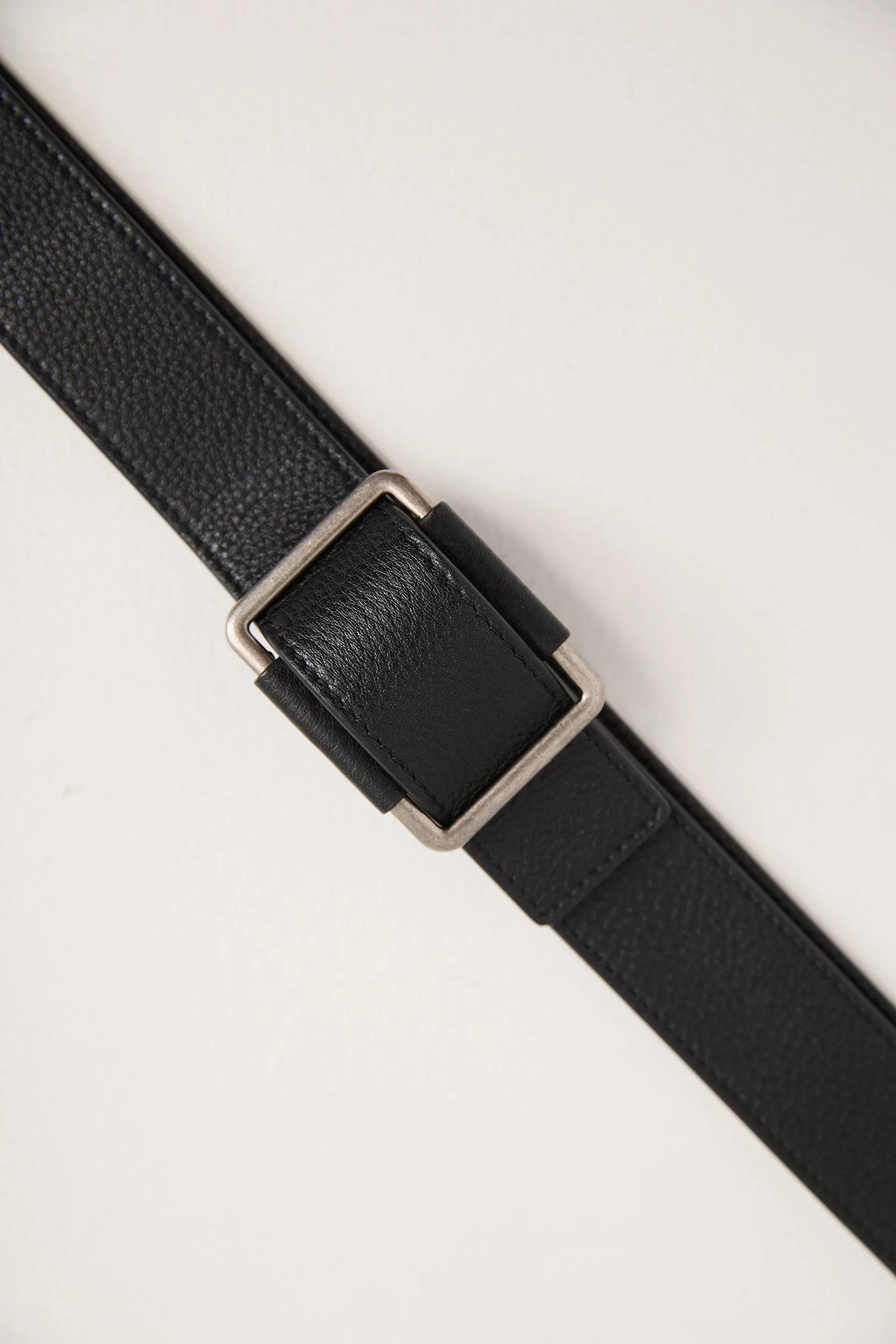 Adjustable leather belt