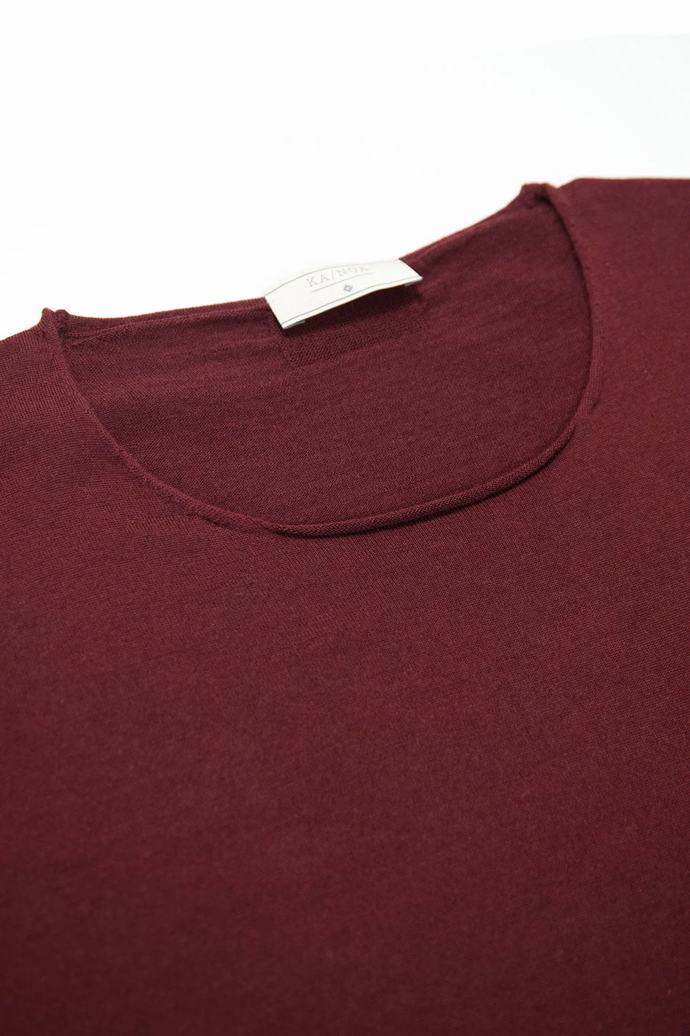 Andreieu crew-neck jumper Superfine Merino Wool (Burgundi)