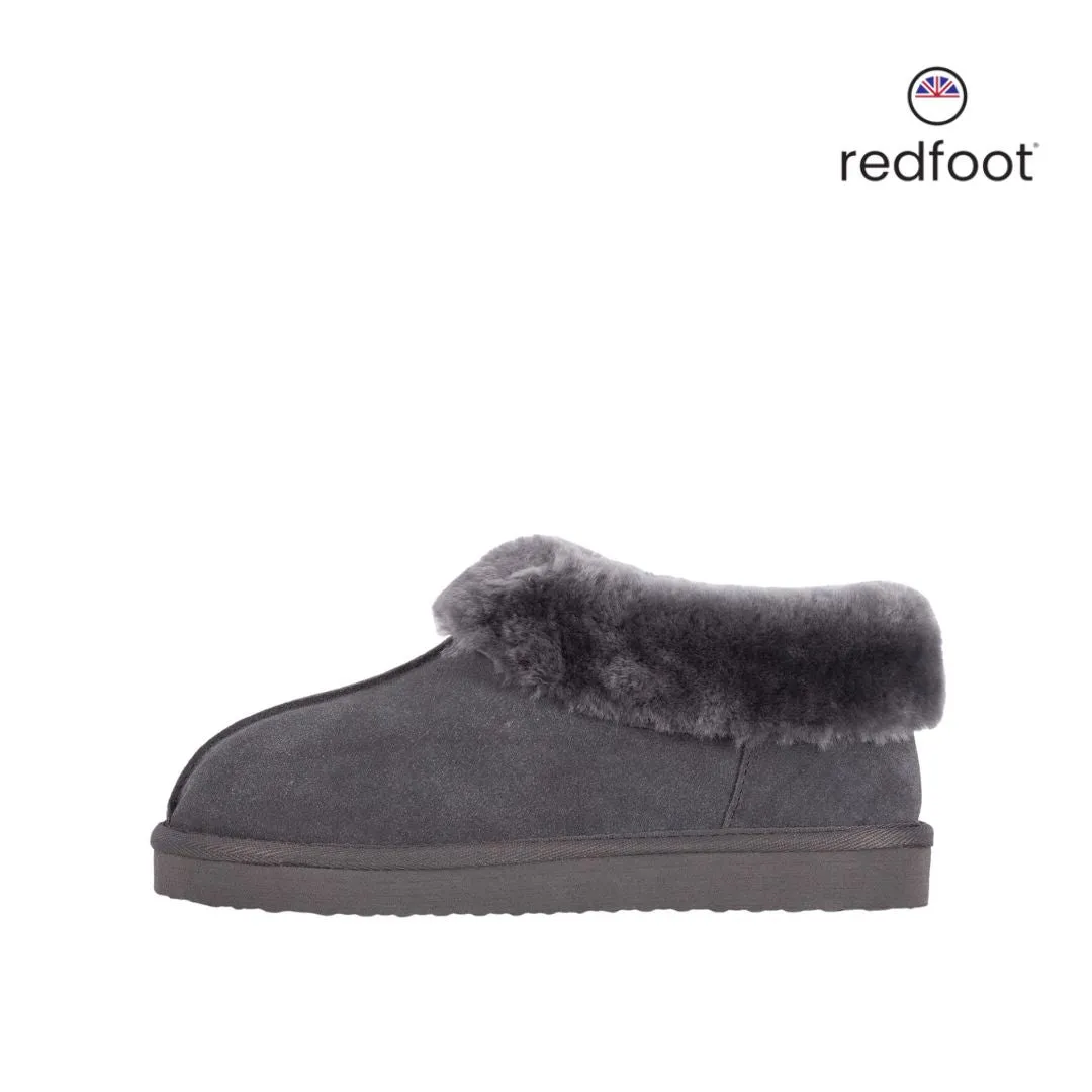 ANN GREY SHEEPSKIN SLIPPER BOOTIE