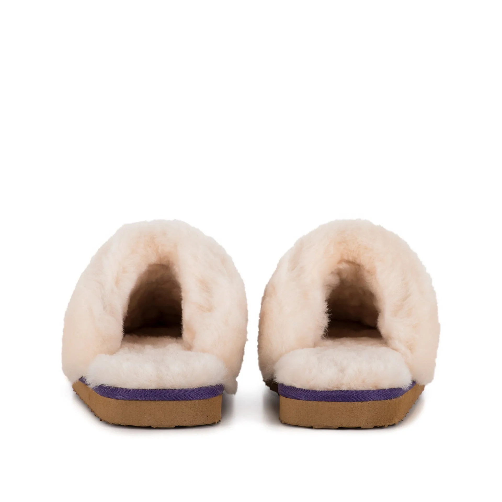 ANN PURPLE SHEEPSKIN SLIPPER MULE