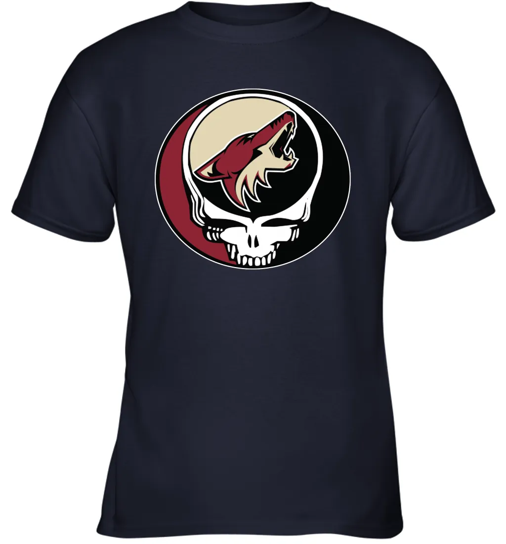 Arizona Coyotes Grateful Dead Steal Your Face Hockey NHL Youth T-Shirt