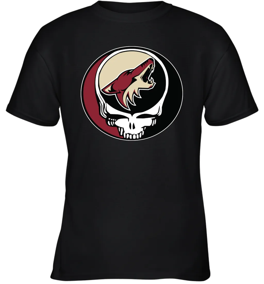 Arizona Coyotes Grateful Dead Steal Your Face Hockey NHL Youth T-Shirt