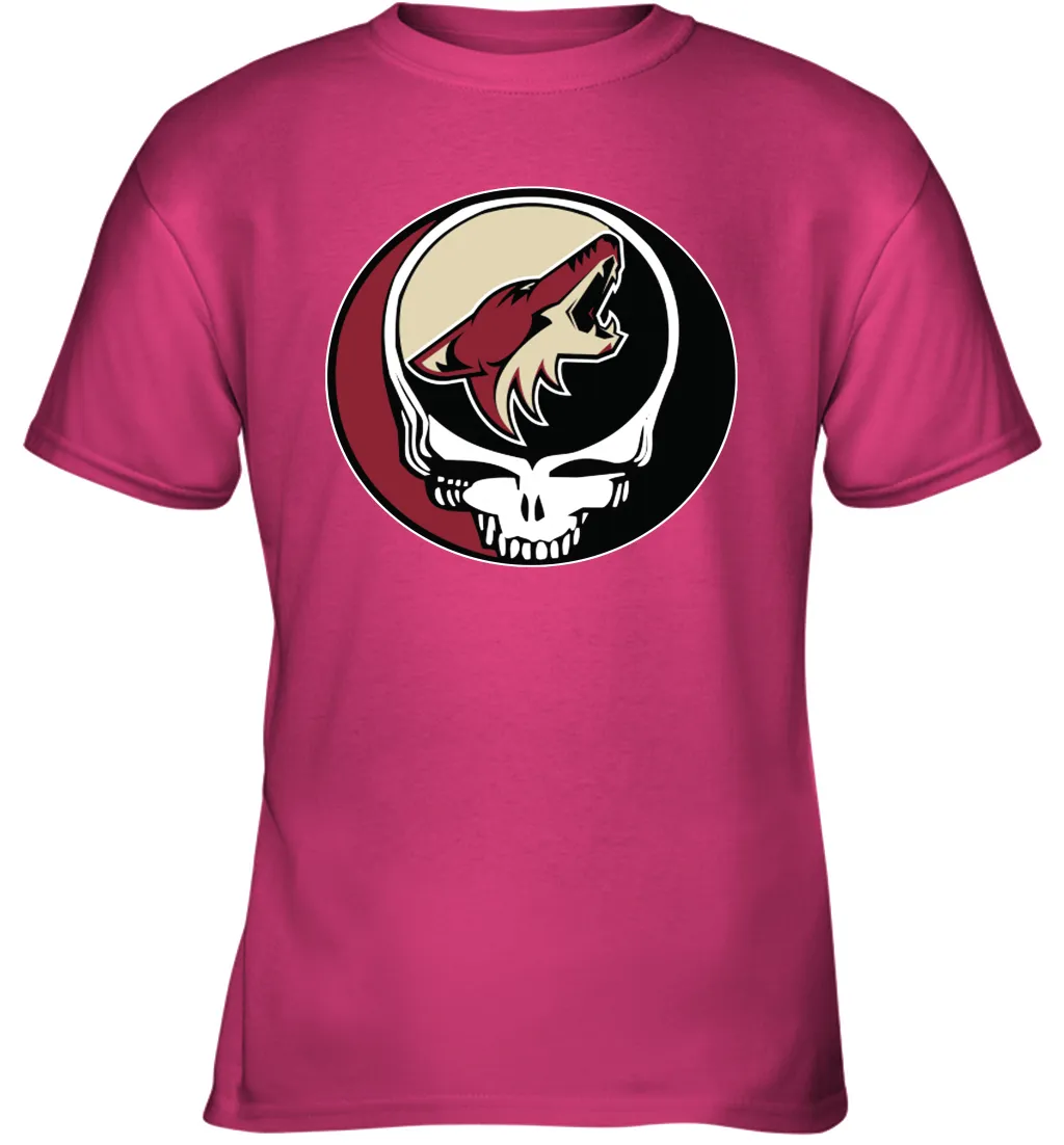 Arizona Coyotes Grateful Dead Steal Your Face Hockey NHL Youth T-Shirt