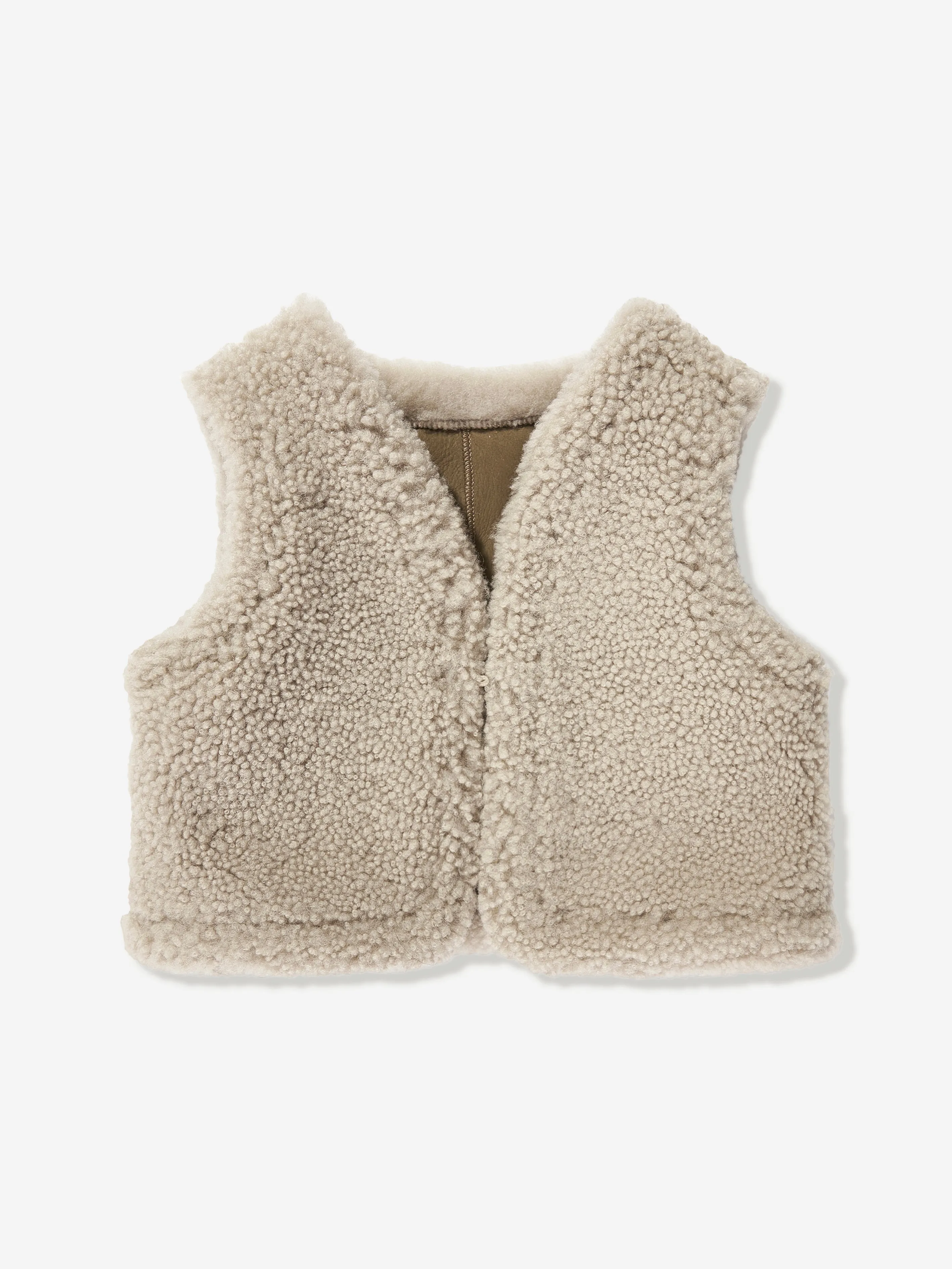 Baby Barra Faux Shearling Gilet in Brown