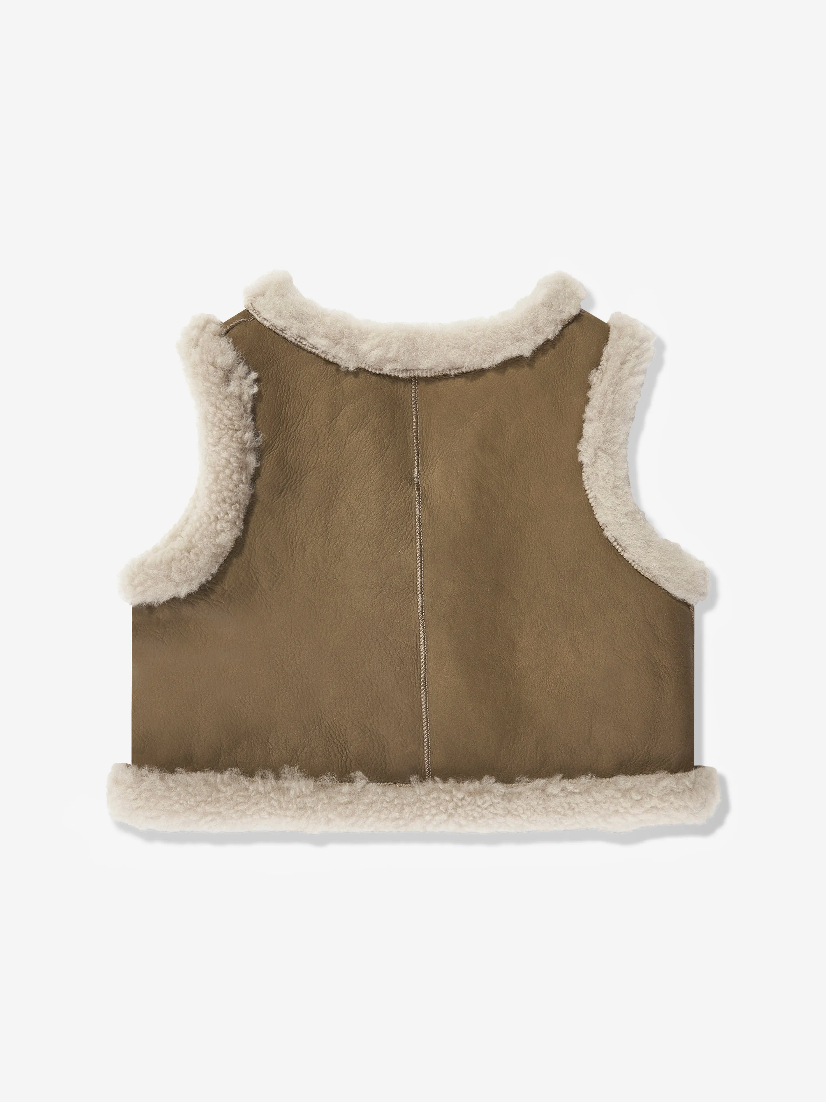 Baby Barra Faux Shearling Gilet in Brown