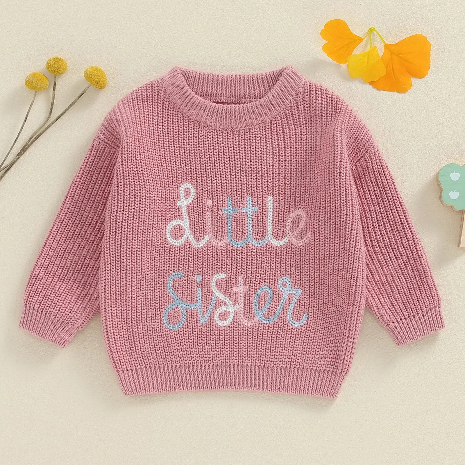 Baby Girls Deluxe Sweater - LITTLE SISTER