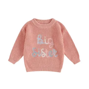 Baby Toddler Girls Deluxe Sweater - BIG SISTER