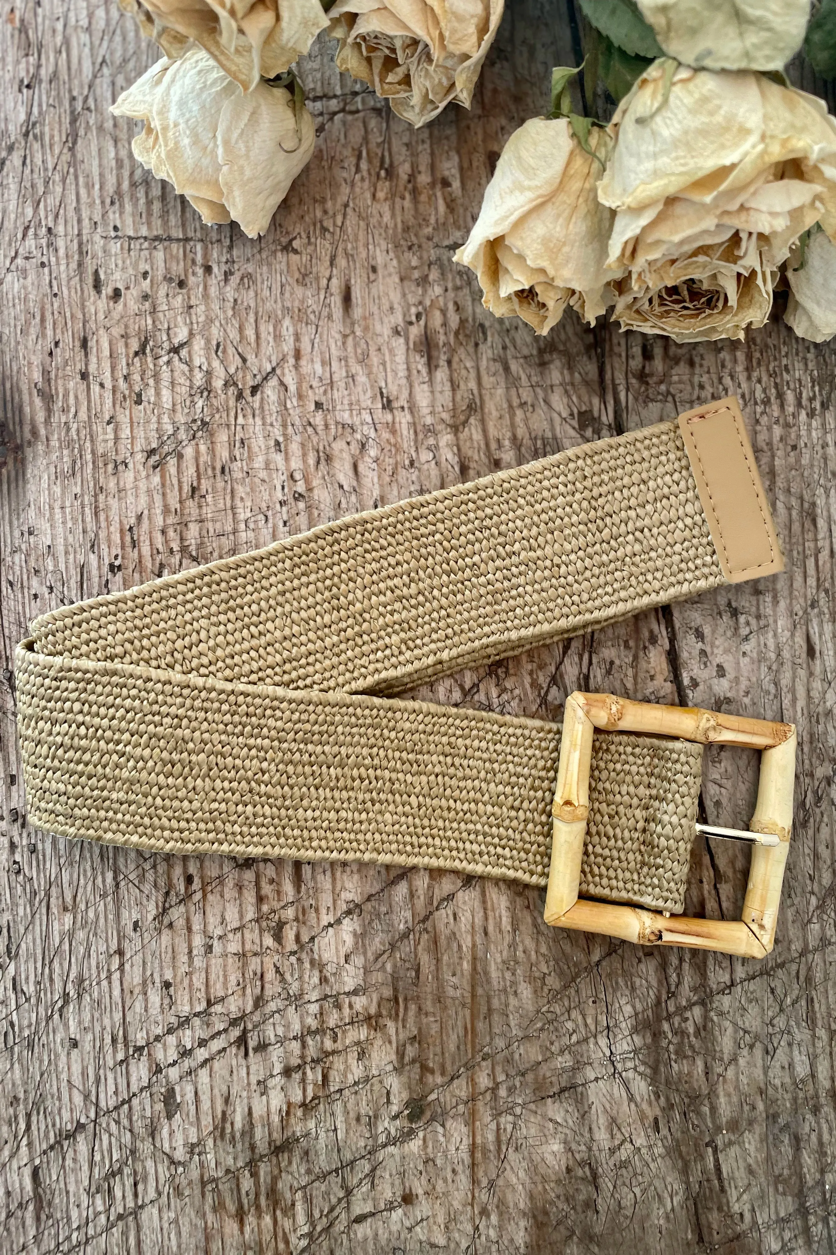 Bamboo Stretch Belt - Beige