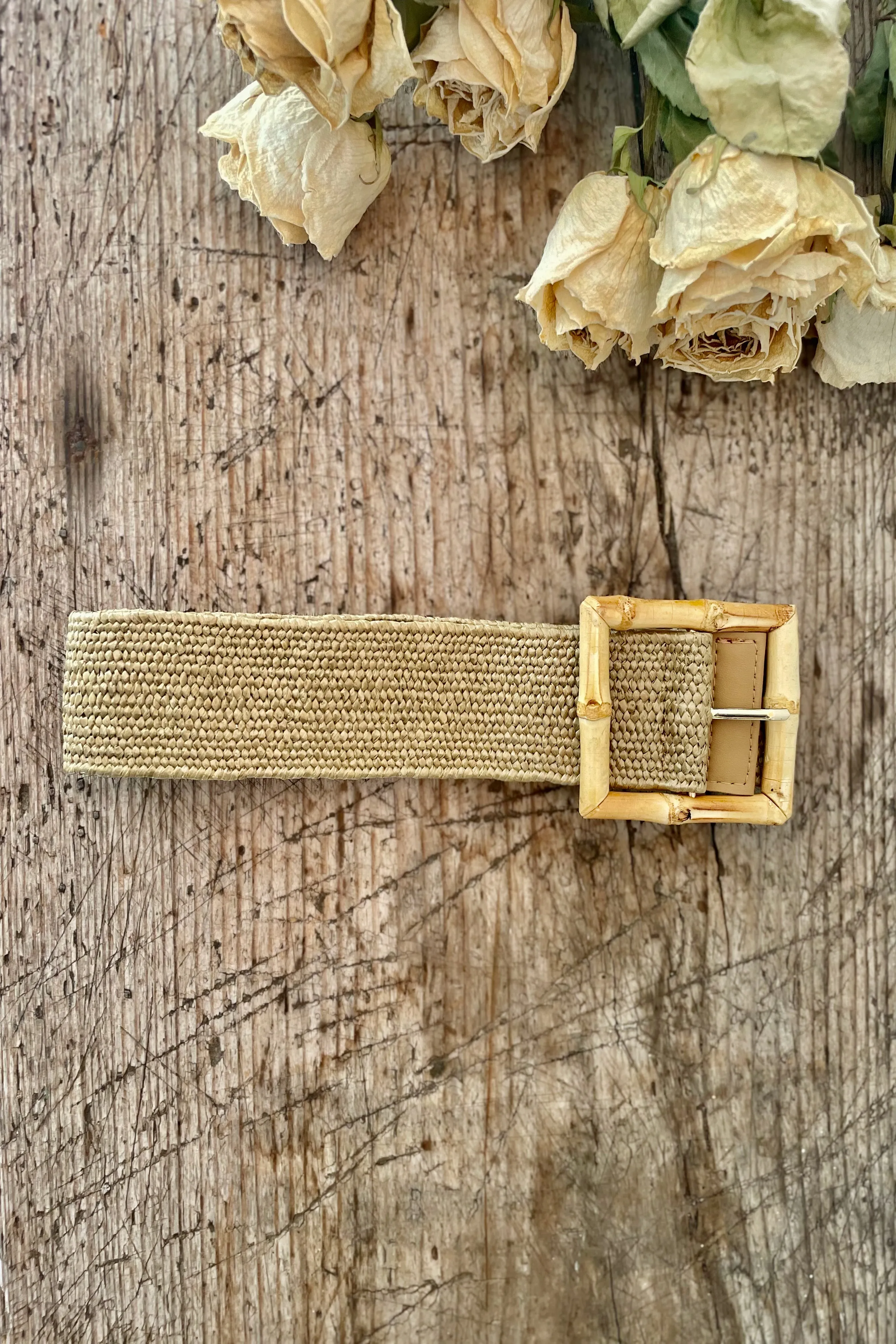 Bamboo Stretch Belt - Beige