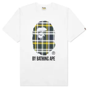 Bape Check By Bathing Ape Tee  - White