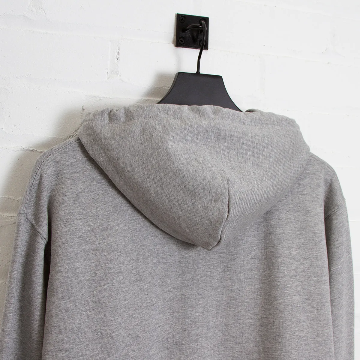 BB Smiley Crest - Zipped Hood - Grey