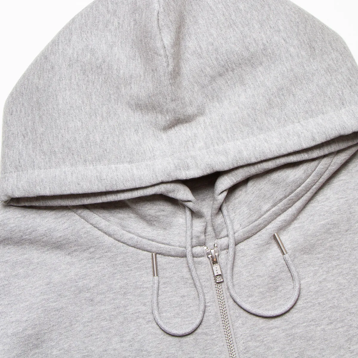 BB Smiley Crest - Zipped Hood - Grey