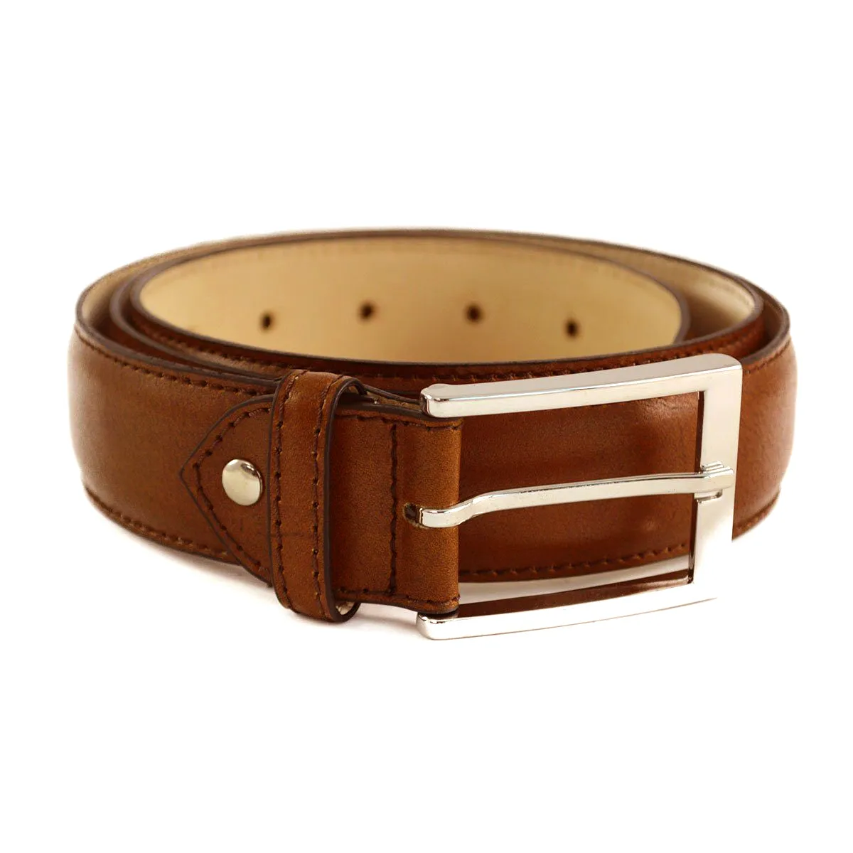 BERWICK 1707 Leather Belt - Lugo Cuero Tan Calf