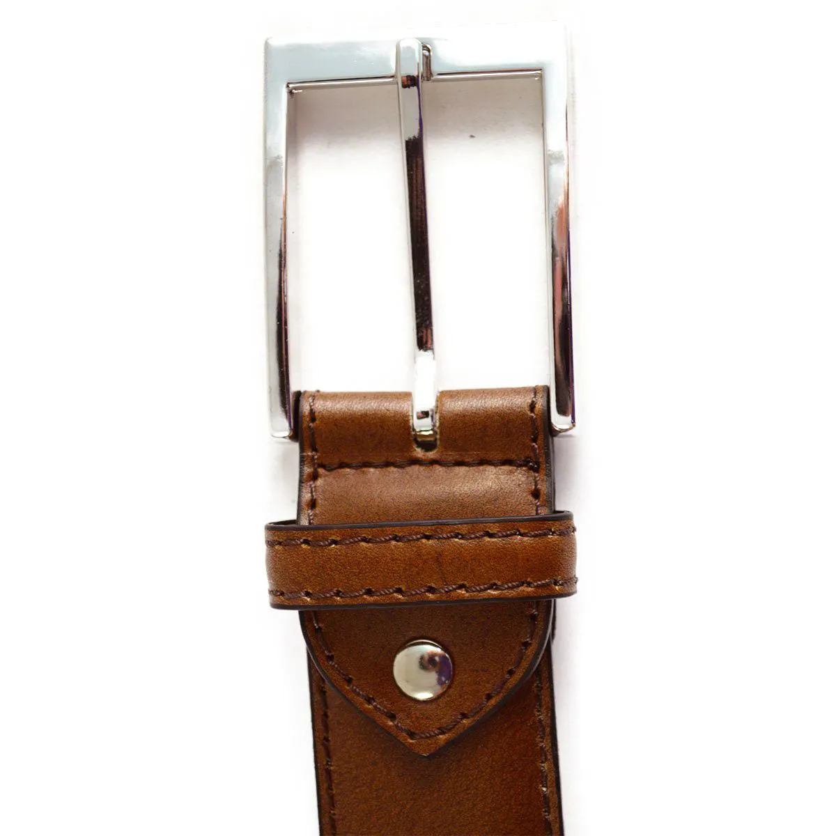 BERWICK 1707 Leather Belt - Lugo Cuero Tan Calf