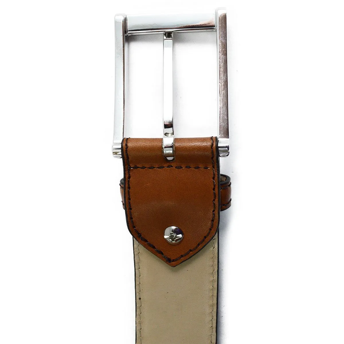 BERWICK 1707 Leather Belt - Tan Vegano