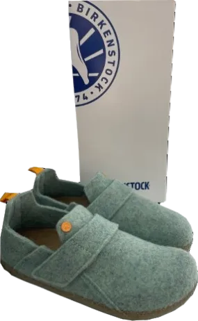 Birkenstock Mint Green Zermatt Kids Wool Felt Slippers Bnib UK 2 EU 34 👼