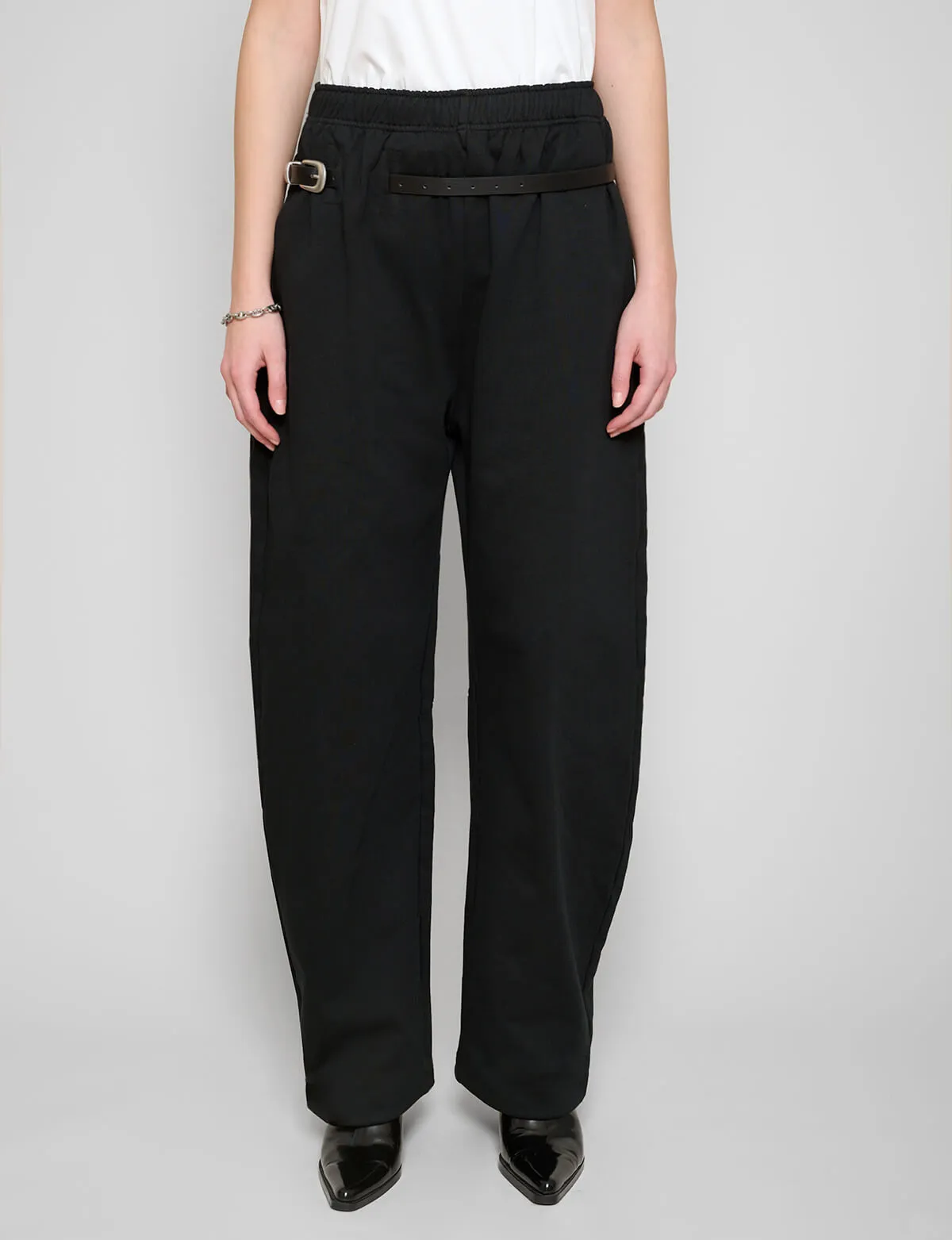 Black Belted Sweatpants