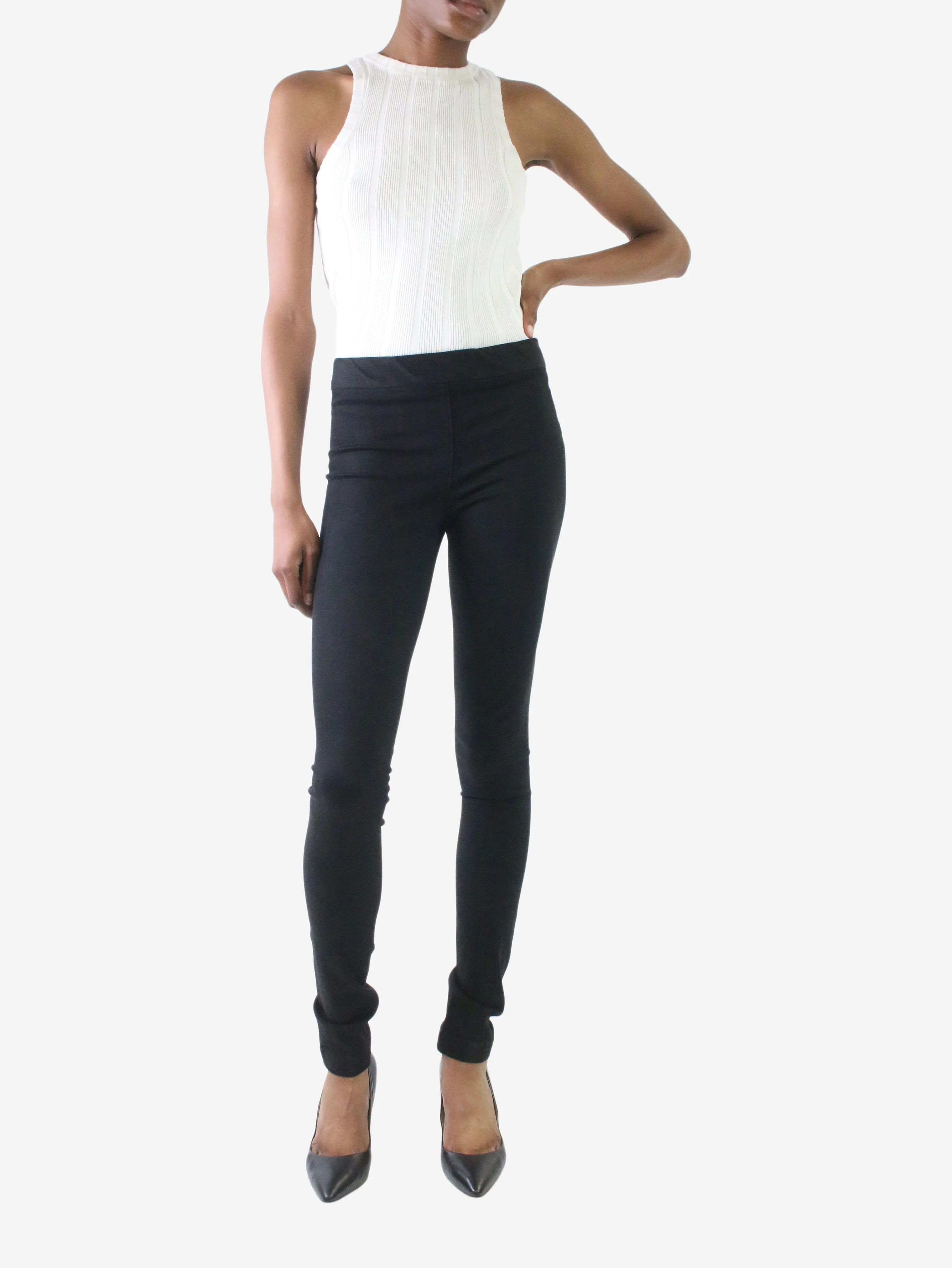 Black stretch skinny trousers - Size XS