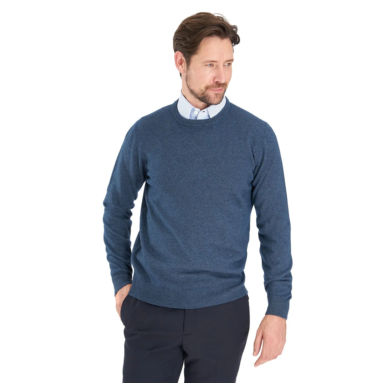 BLUE CREWNECK SWEATER