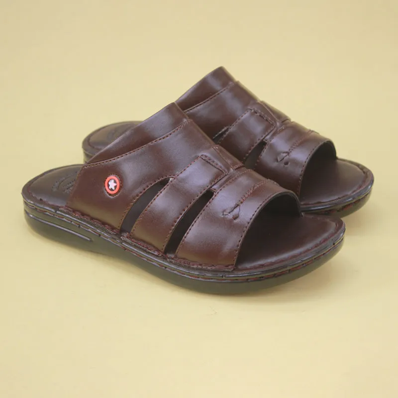 Brown medicated slippers