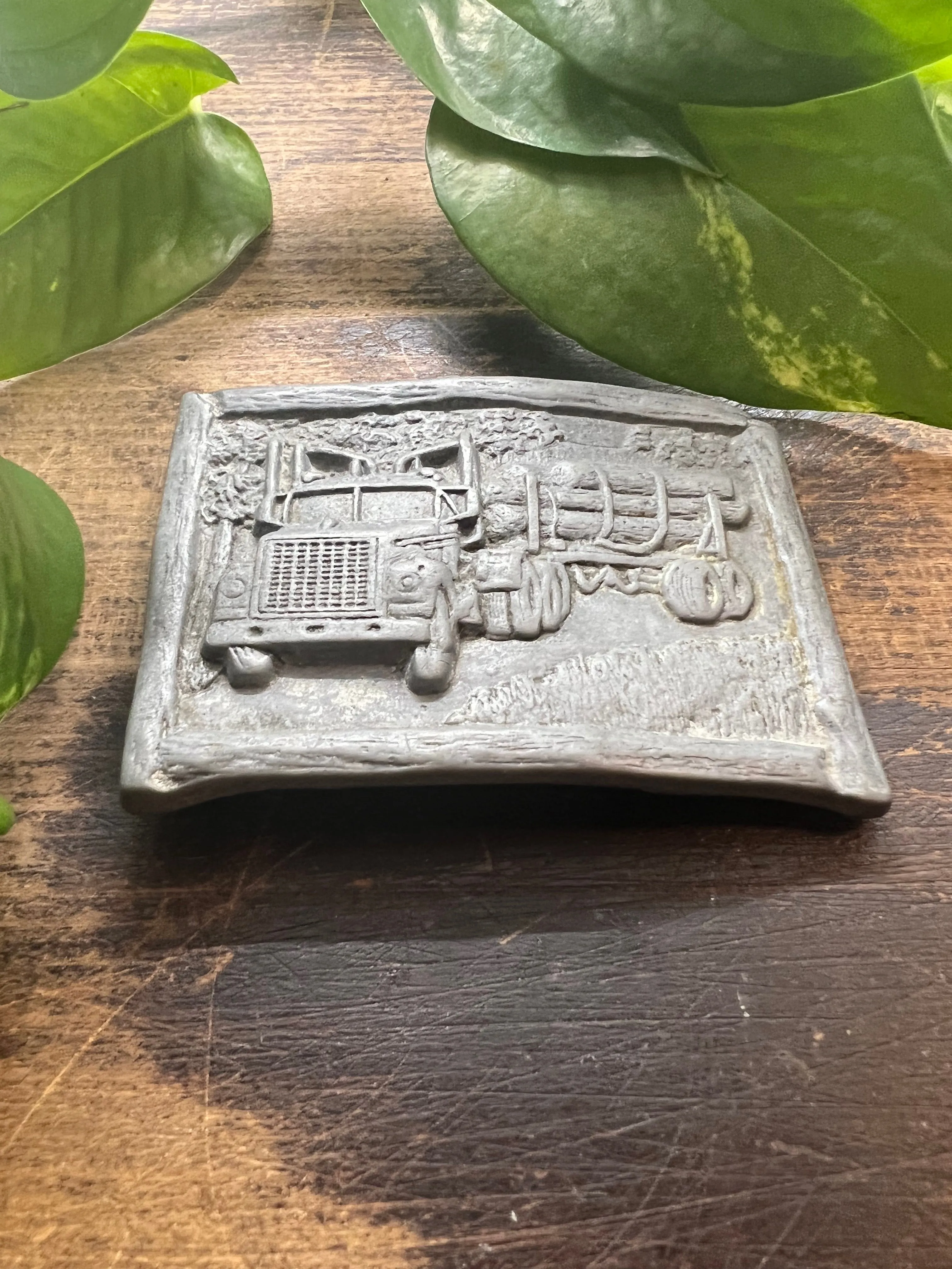 BUCKLE UP 1980's 1990's Log Haul Truck Belt Buckle