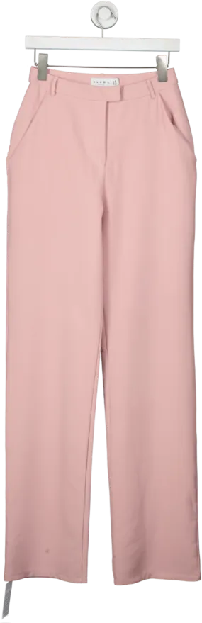 Club L Pink High Waist Wide Leg Trousers UK 8