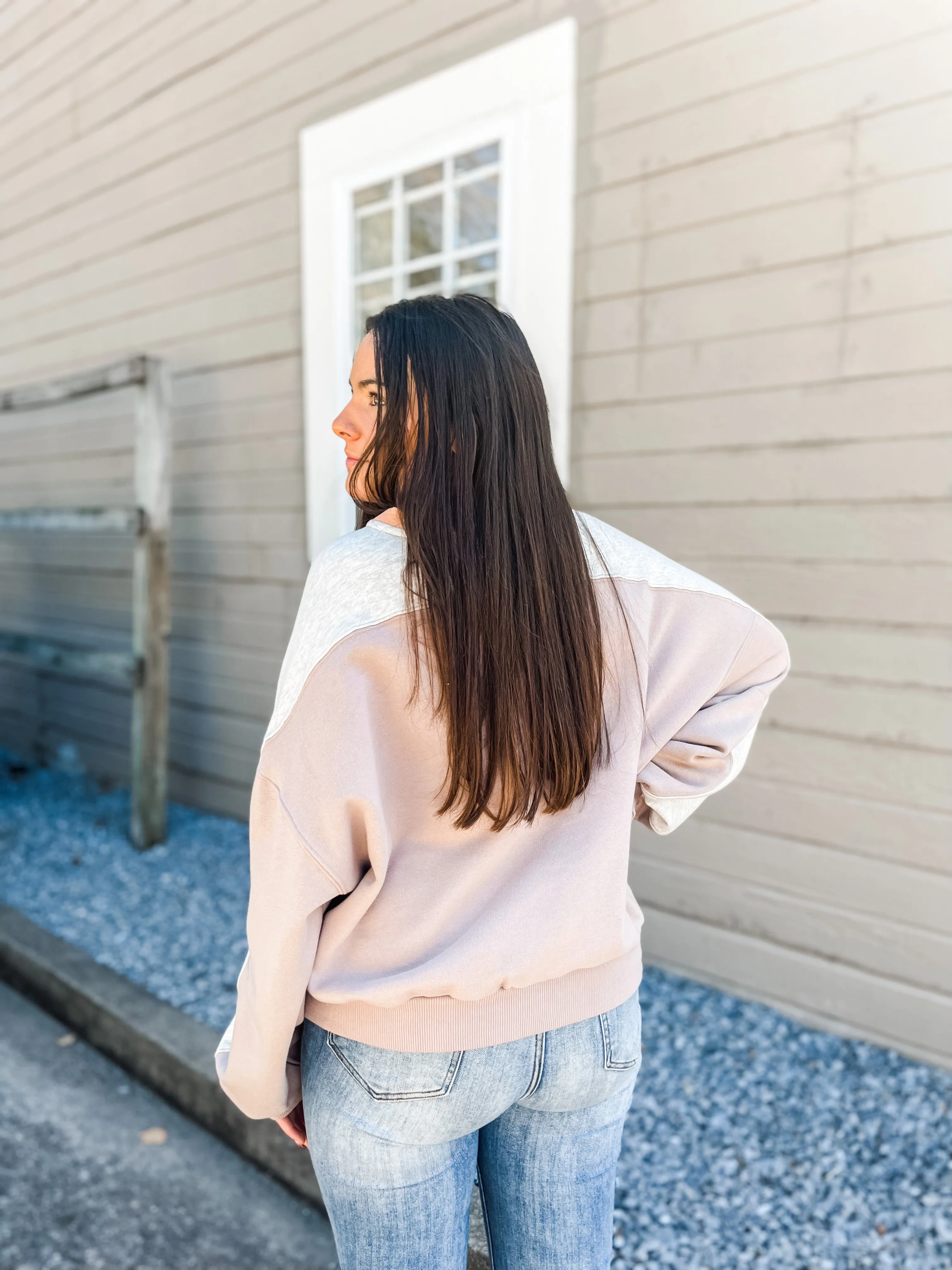 Color-Block Salmon Sweater