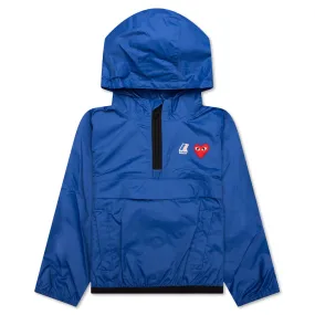 Comme des Garcons Play x K-Way Kids Half Zip Jacket - Blue