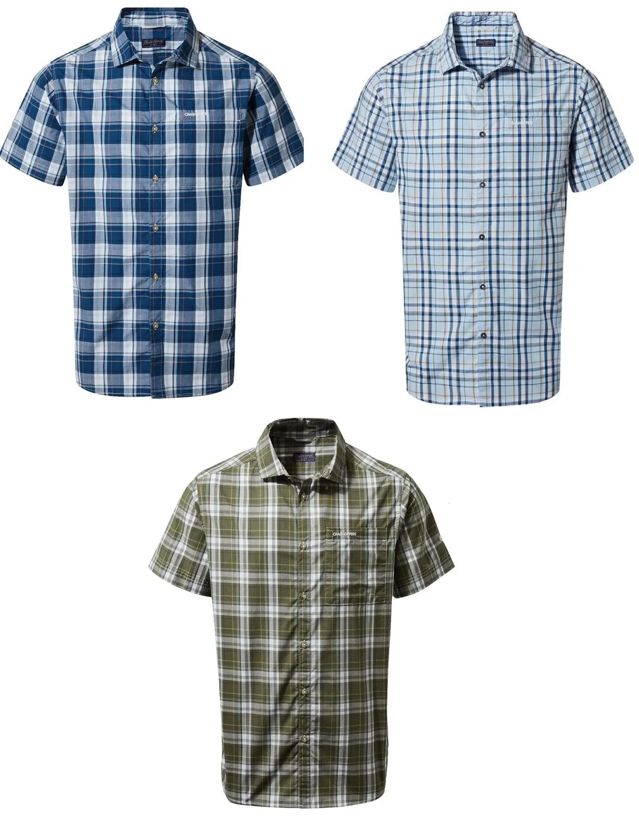 Craghoppers Mens Vernon Summer Check Short Sleeve Shirt