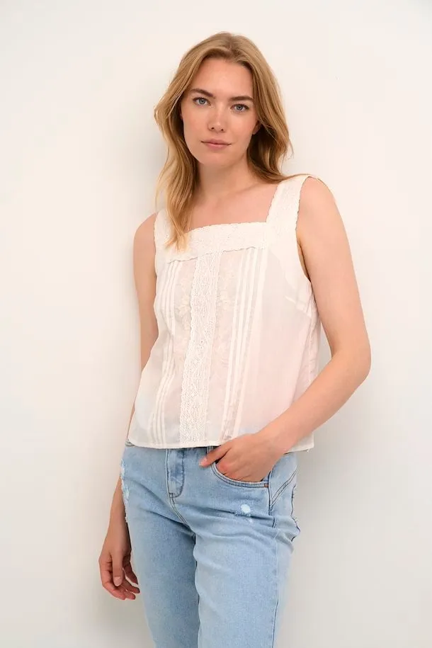 Cream Juliet Top | Eggnog