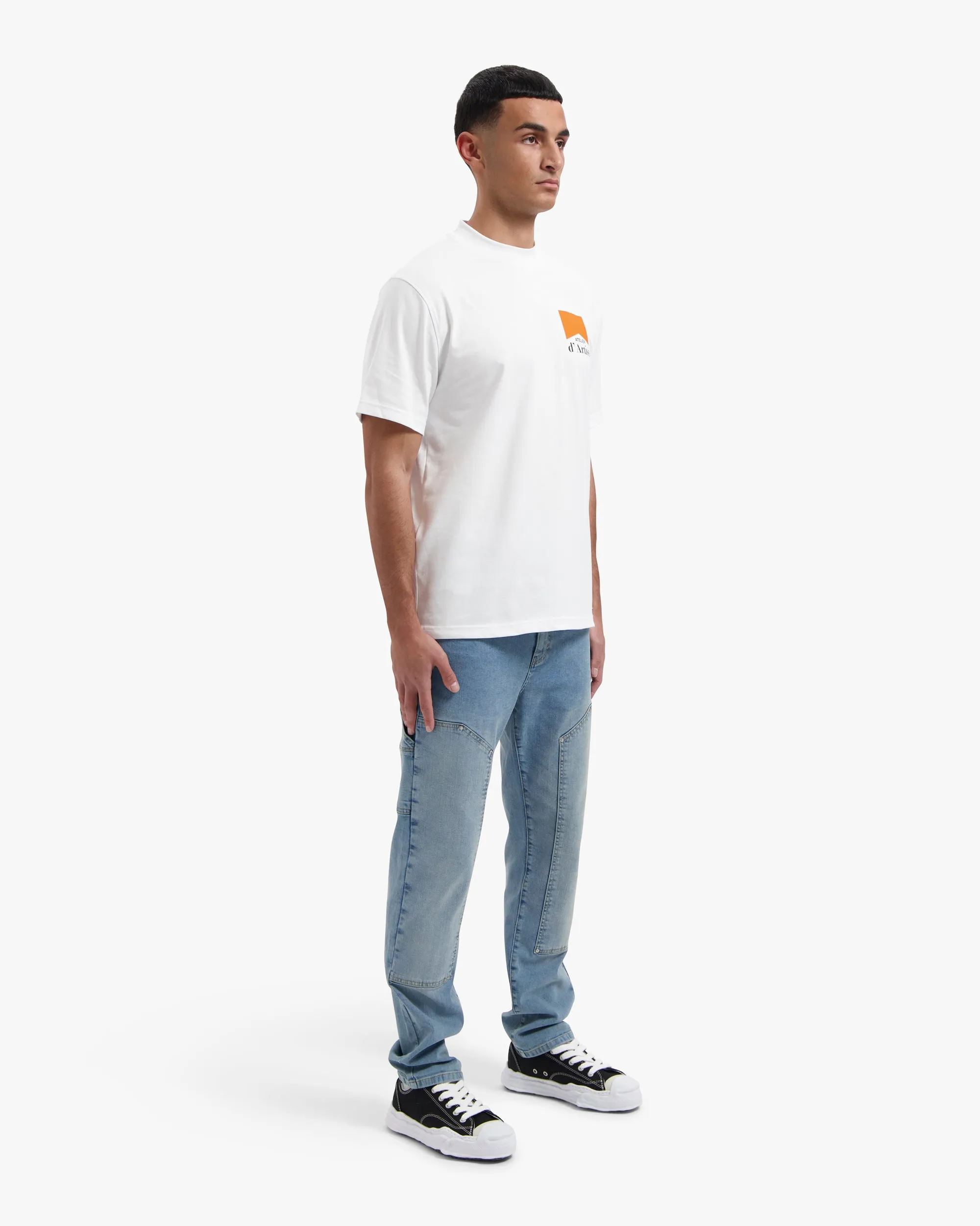 CROYEZ FUMES T-SHIRT - WHITE/ORANGE