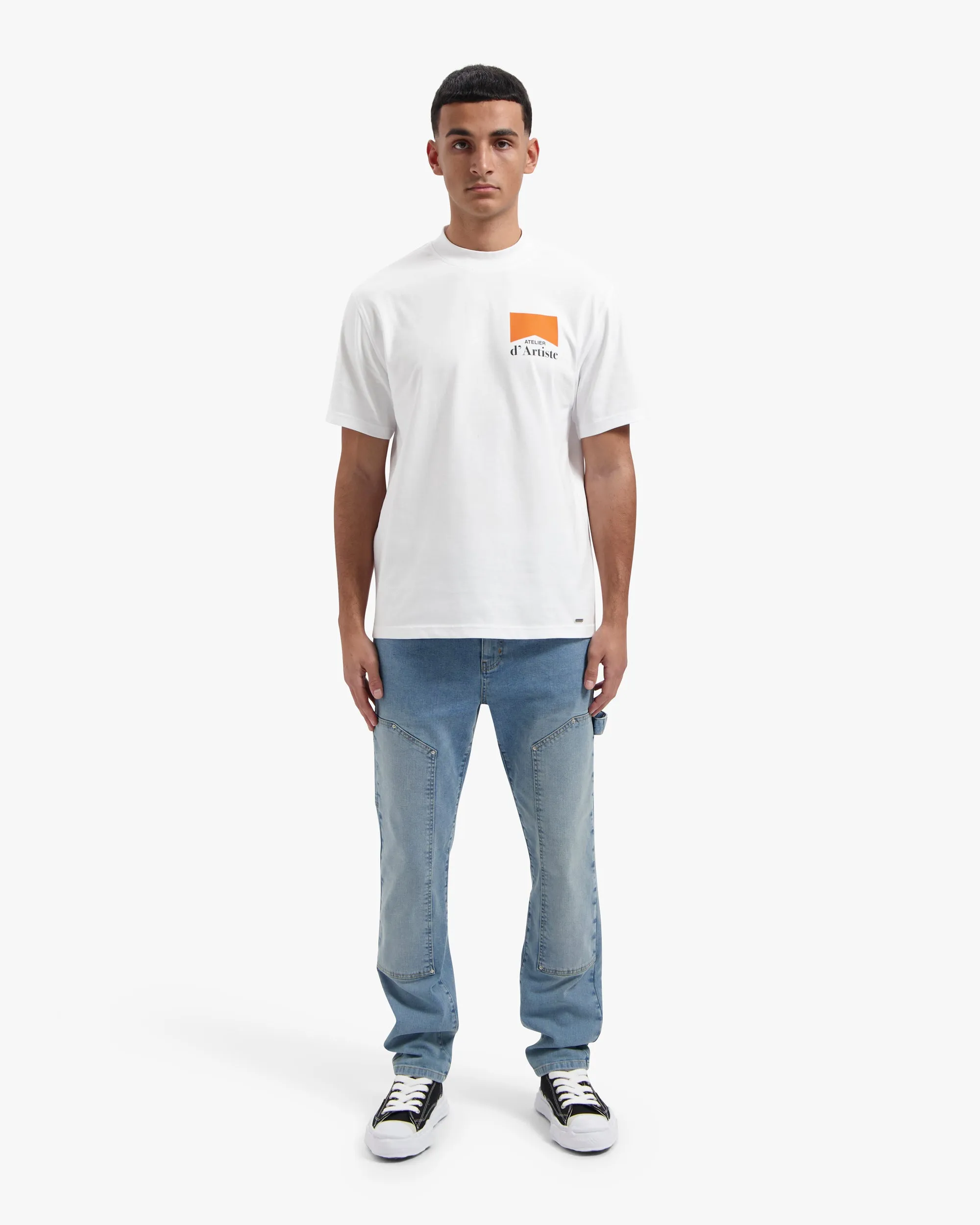 CROYEZ FUMES T-SHIRT - WHITE/ORANGE