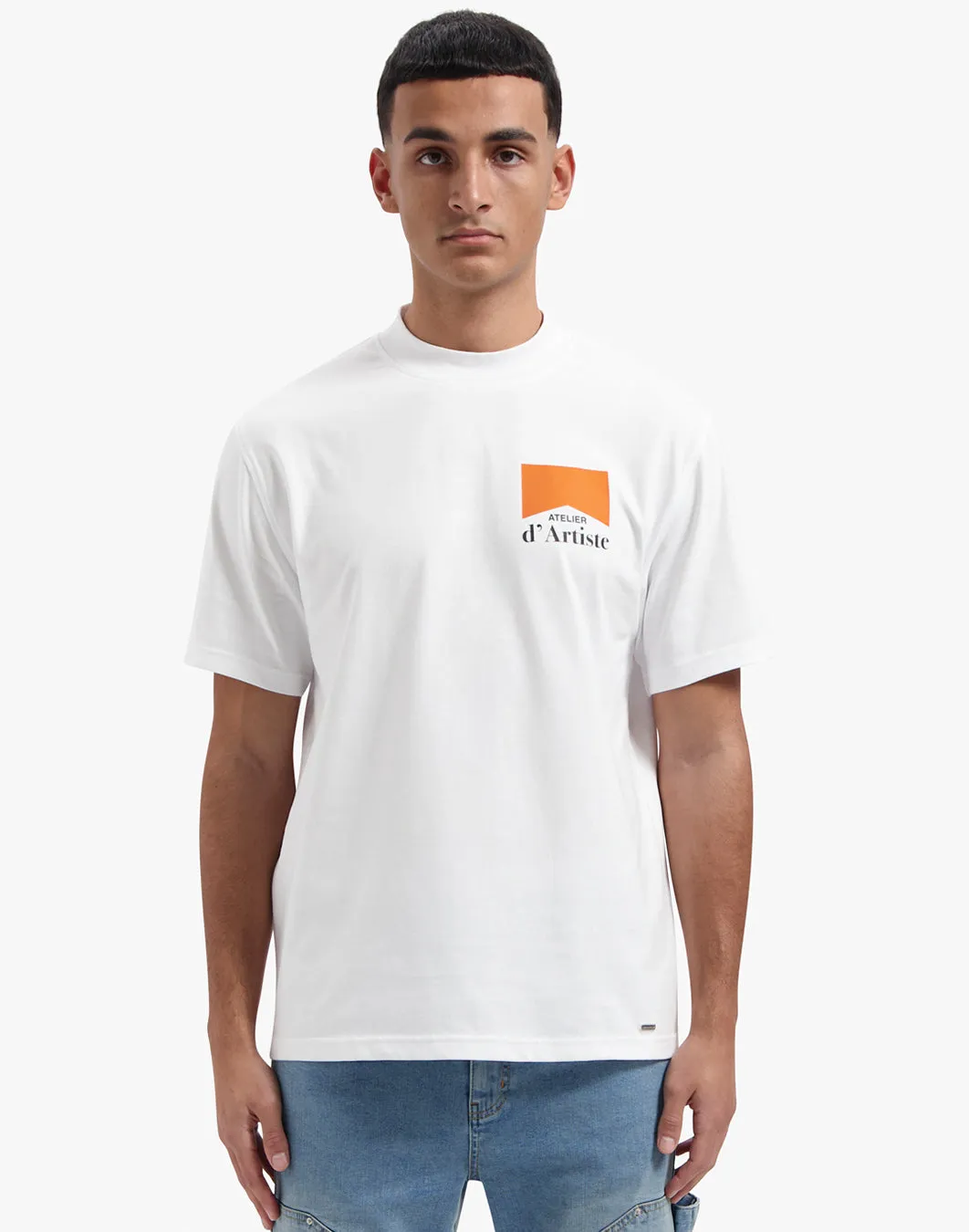 CROYEZ FUMES T-SHIRT - WHITE/ORANGE