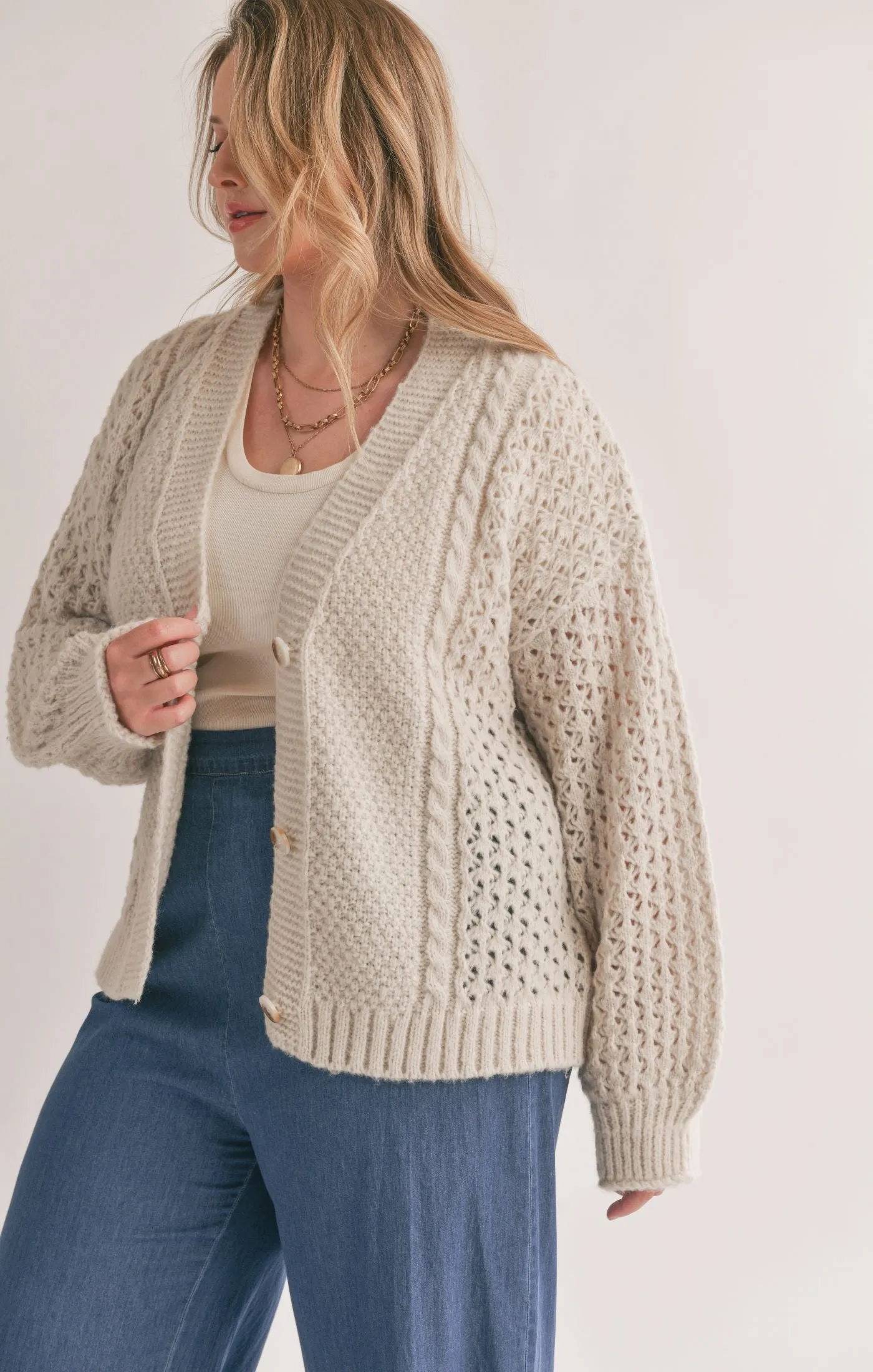 Curvy Piper Knit Cardigan