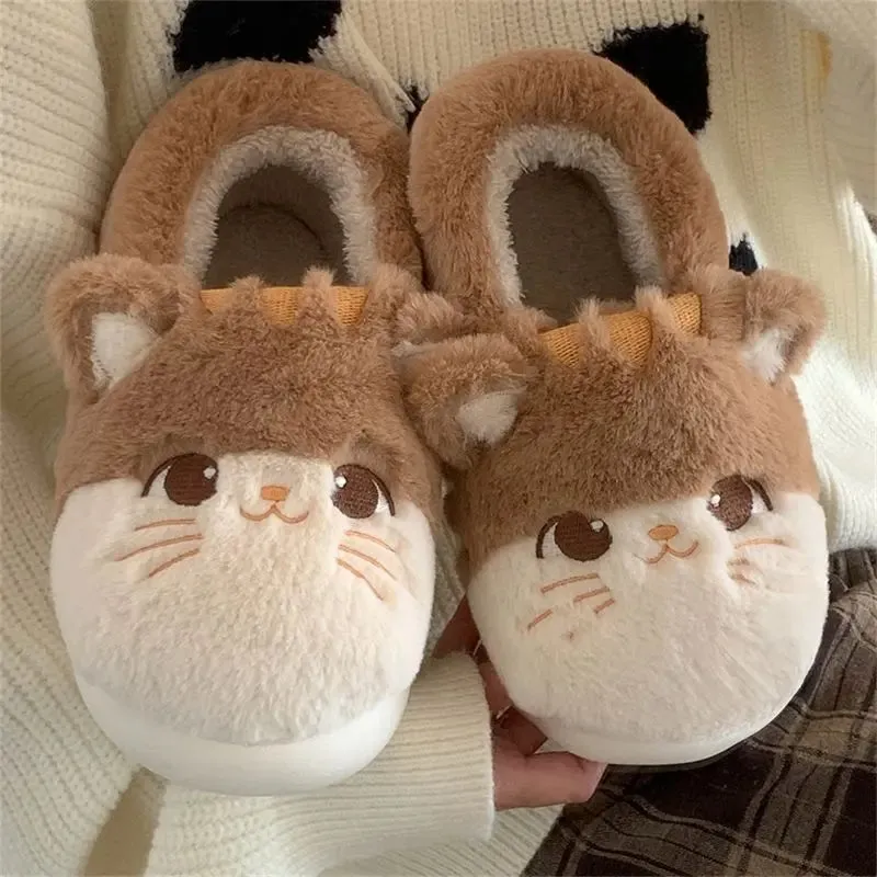 Cute Cat Cotton Slippers