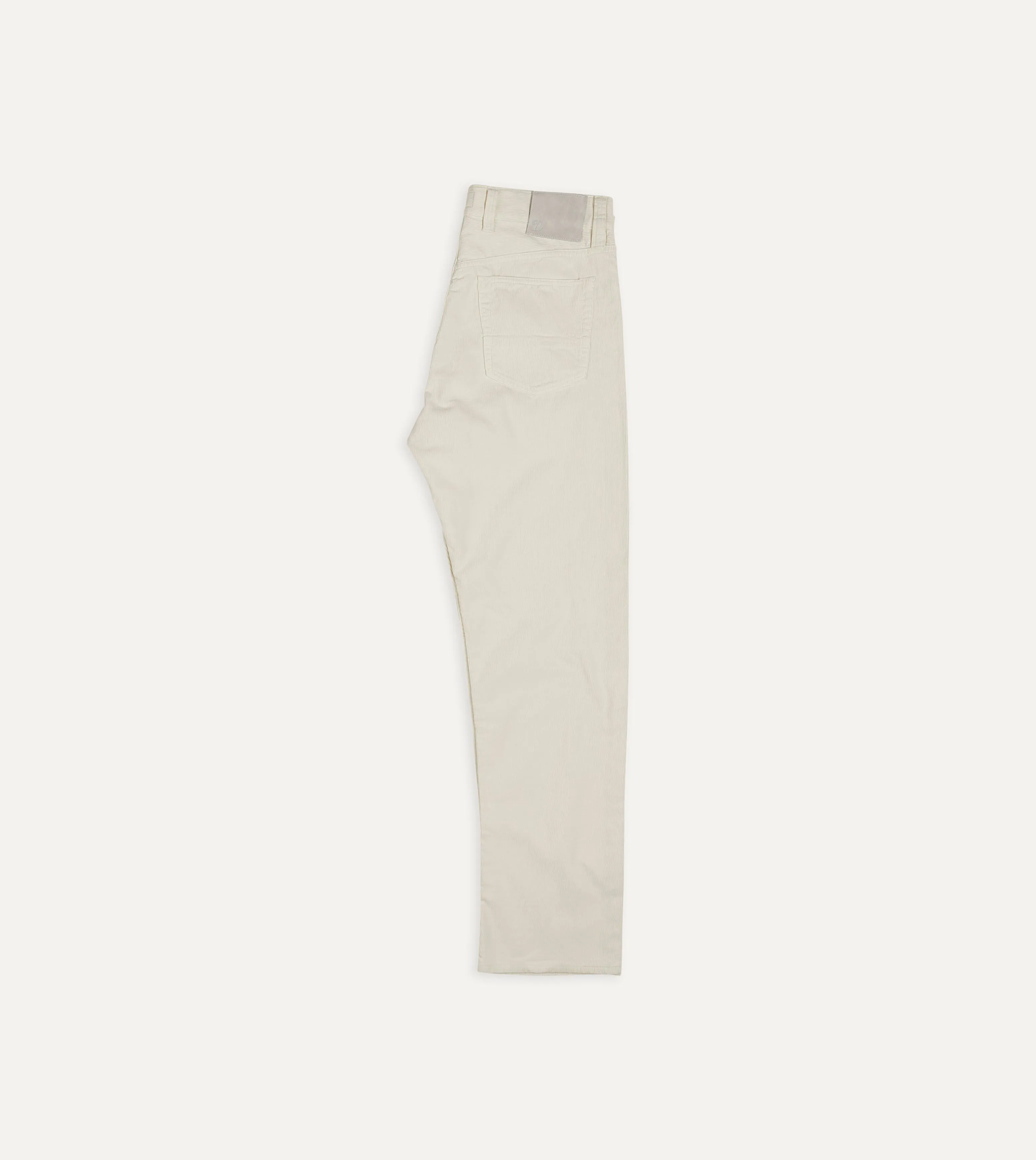 Ecru Japanese Selvedge Needlecord Five-Pocket Trousers