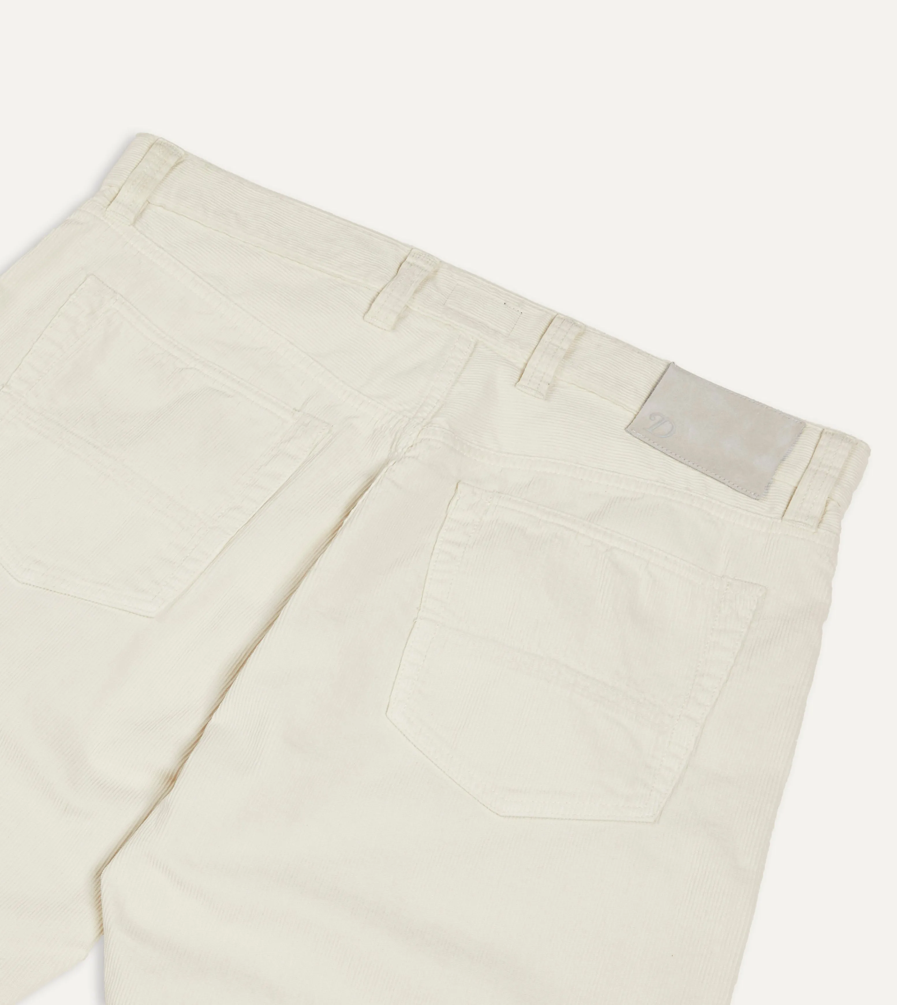 Ecru Japanese Selvedge Needlecord Five-Pocket Trousers