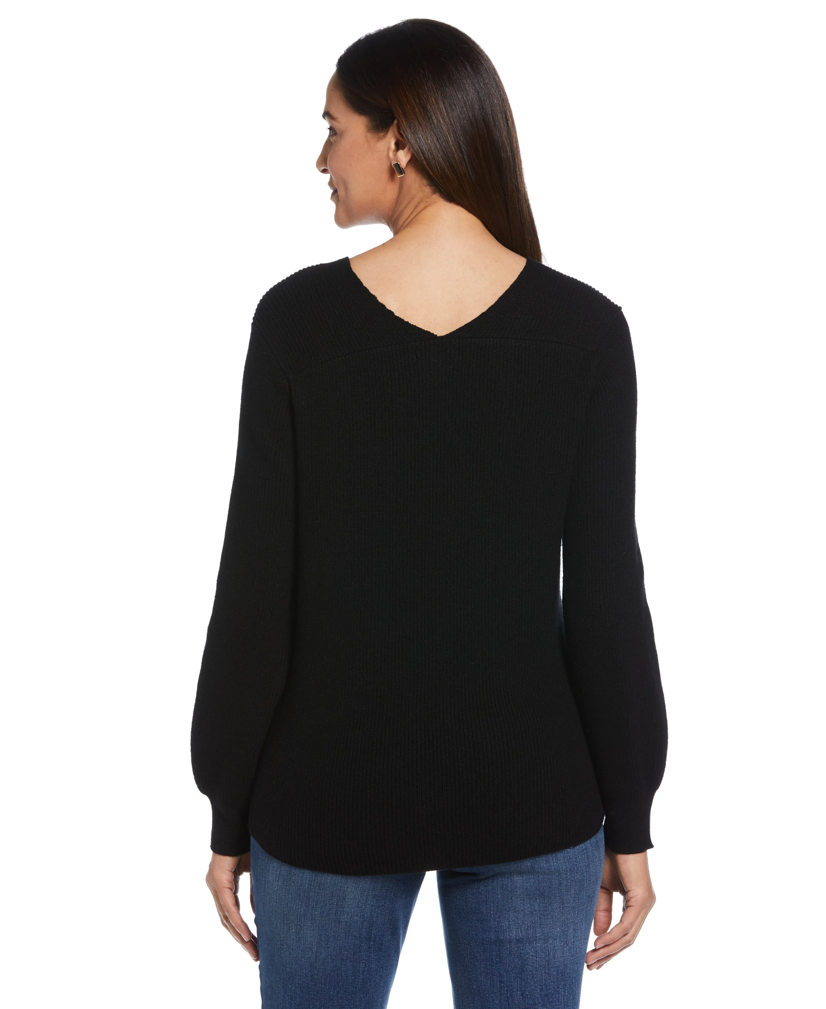 Essential Ribbed V-Neck Sweater