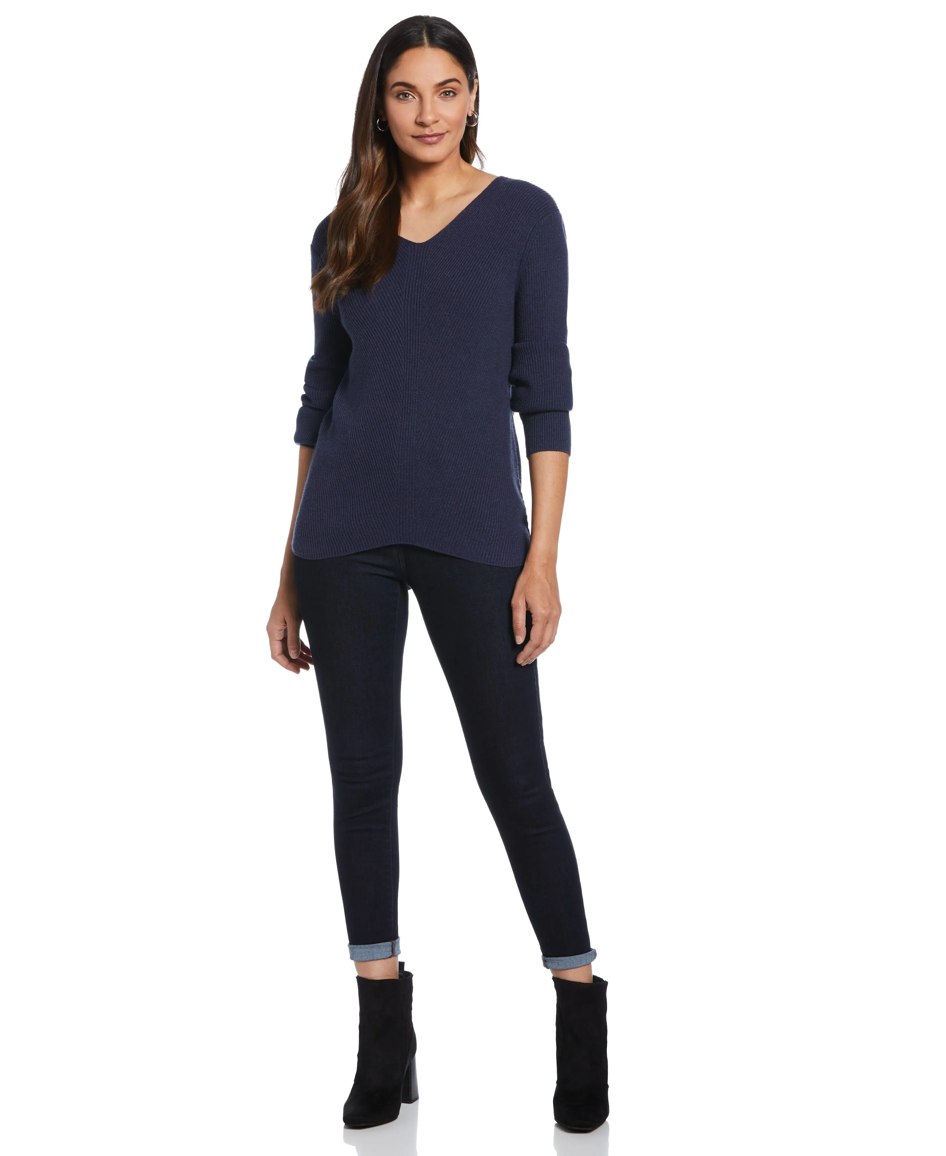 Essential Ribbed V-Neck Sweater