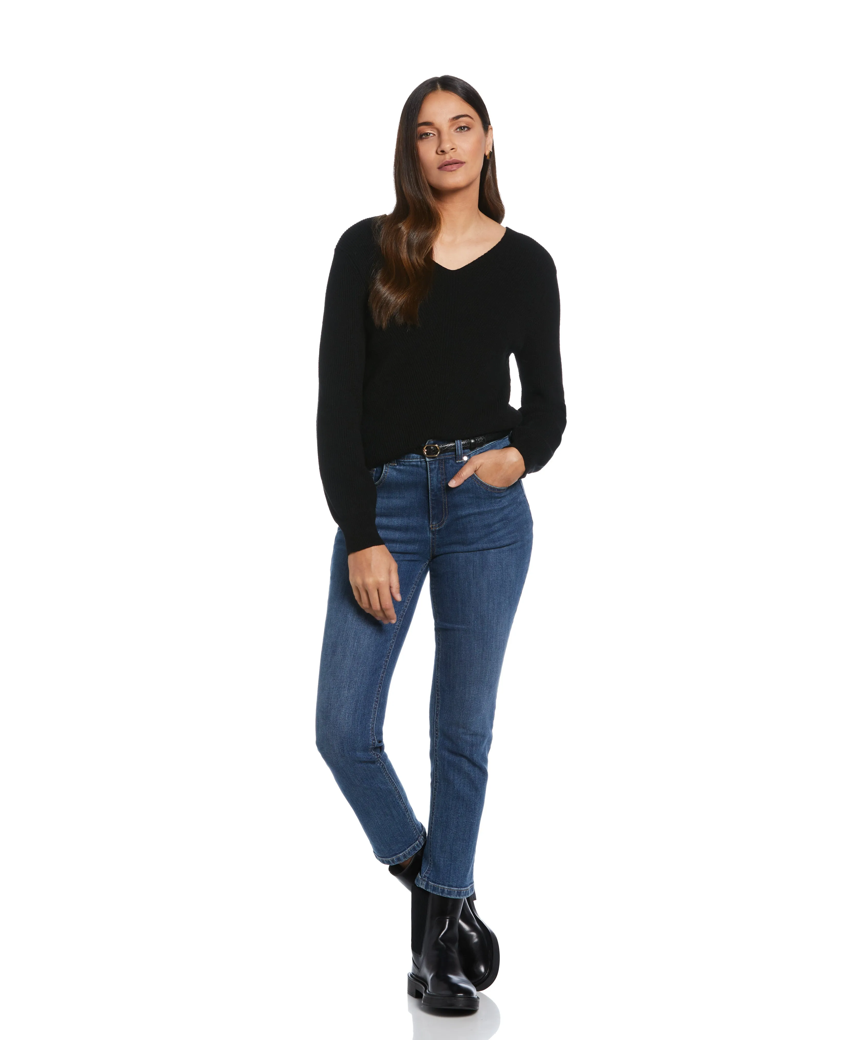 Essential Ribbed V-Neck Sweater