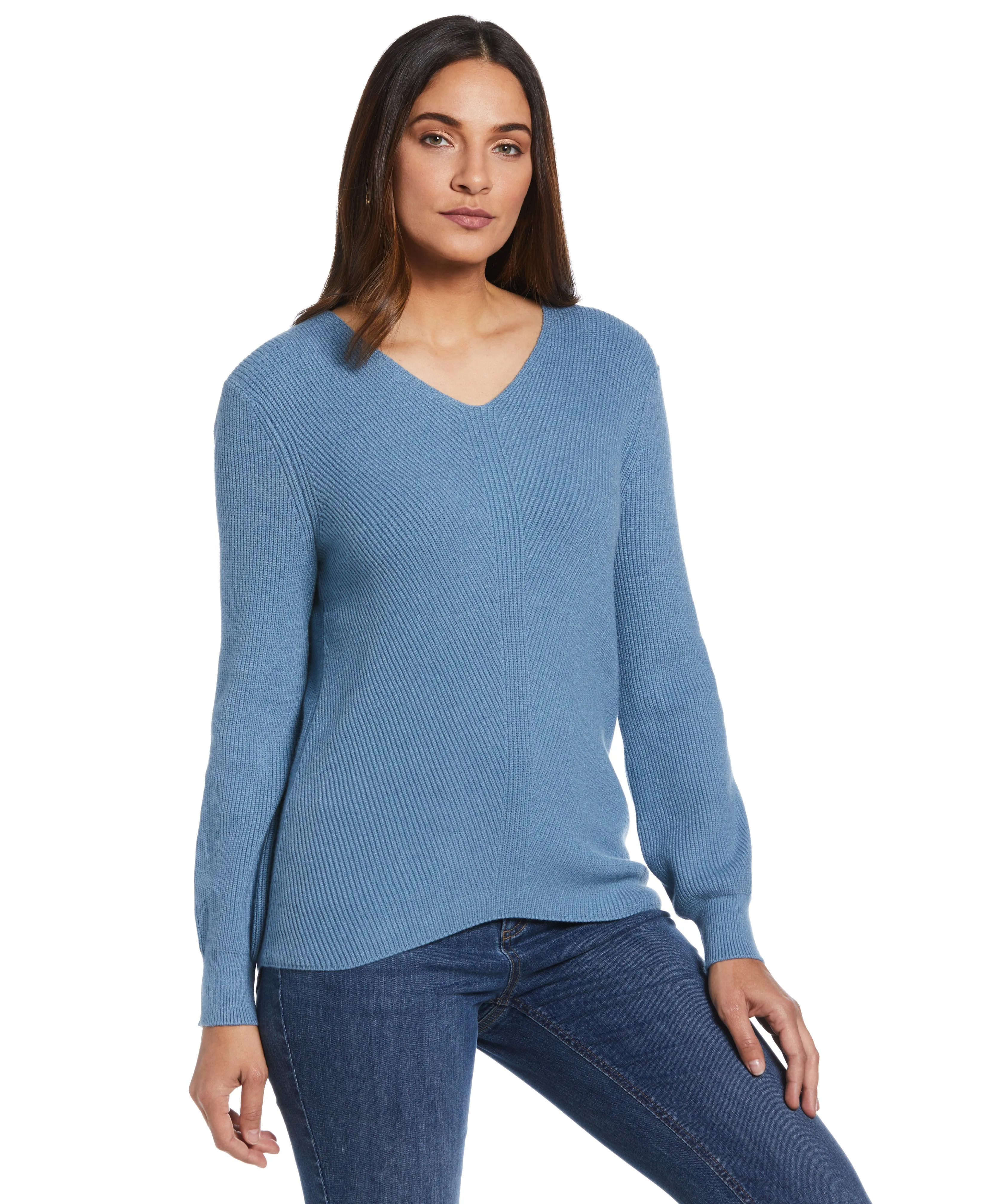 Essential Ribbed V-Neck Sweater