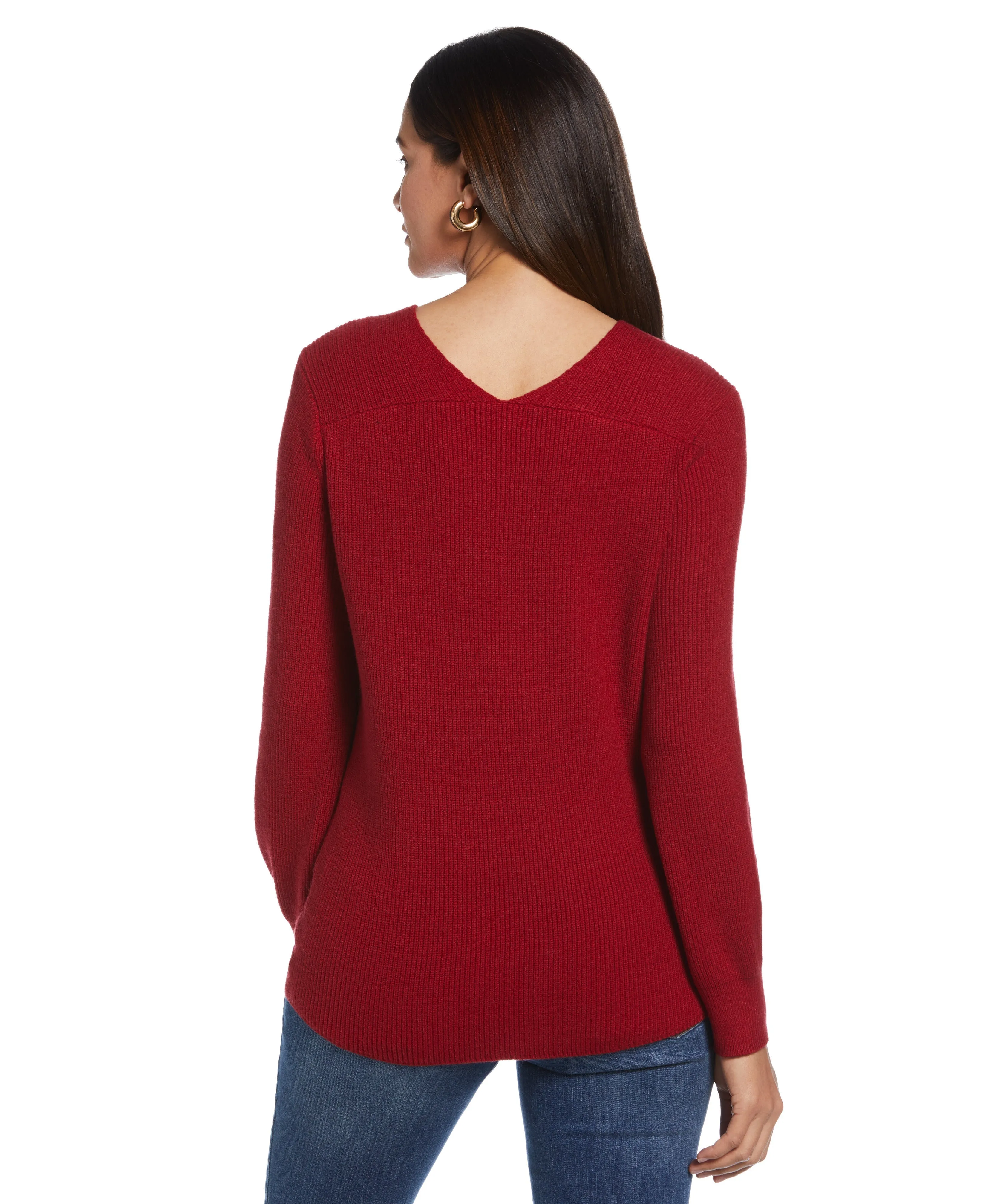 Essential Ribbed V-Neck Sweater