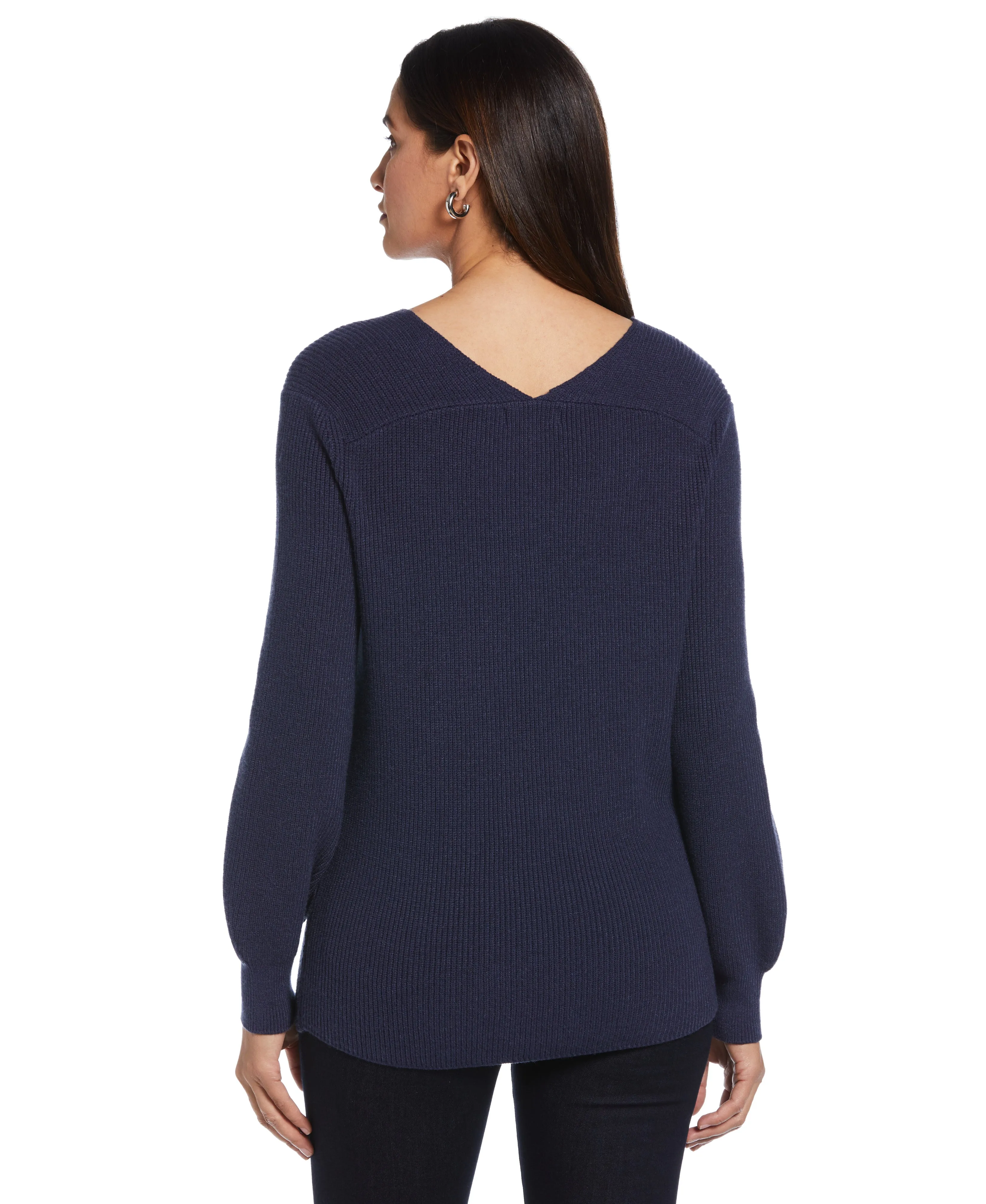 Essential Ribbed V-Neck Sweater