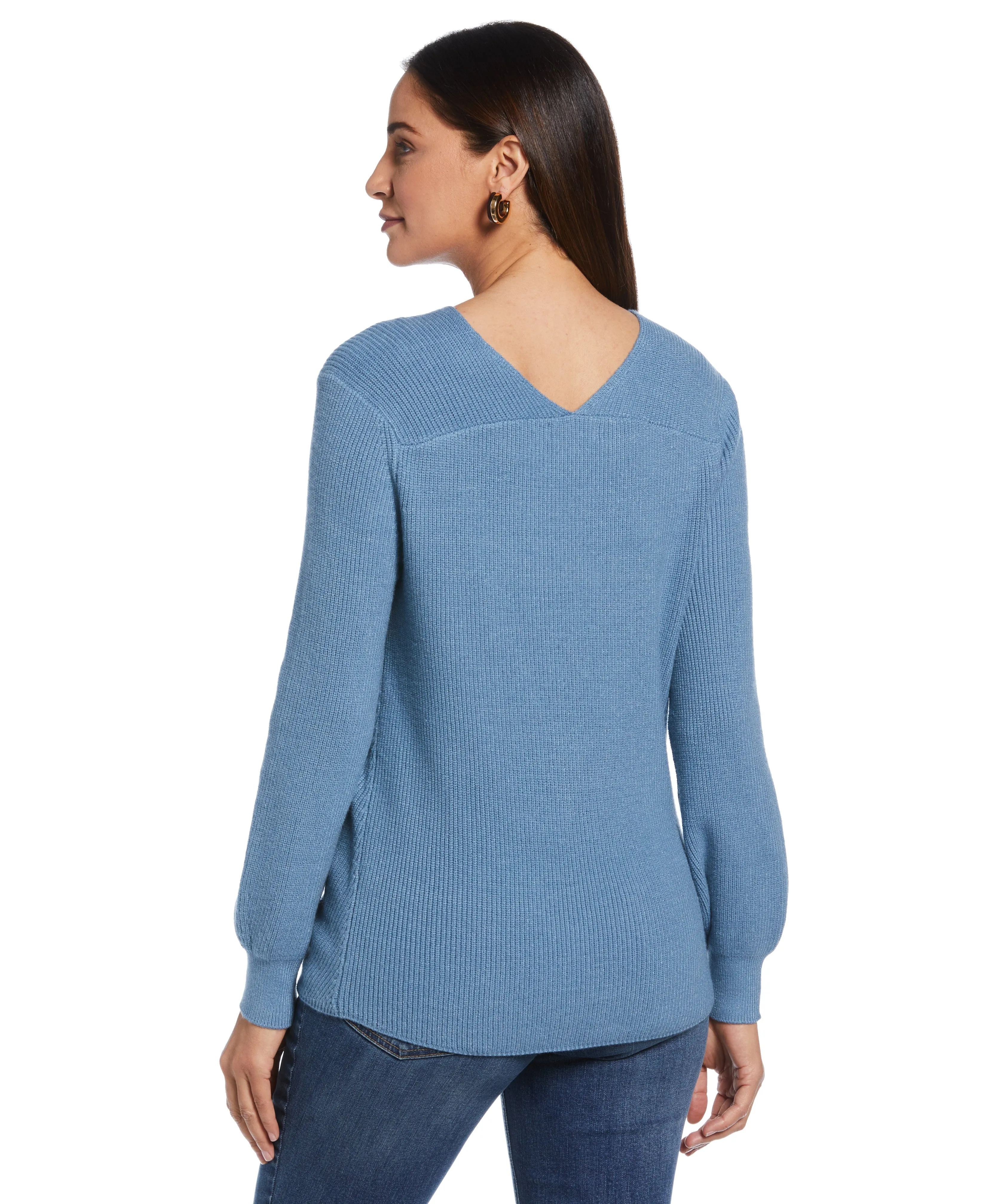 Essential Ribbed V-Neck Sweater