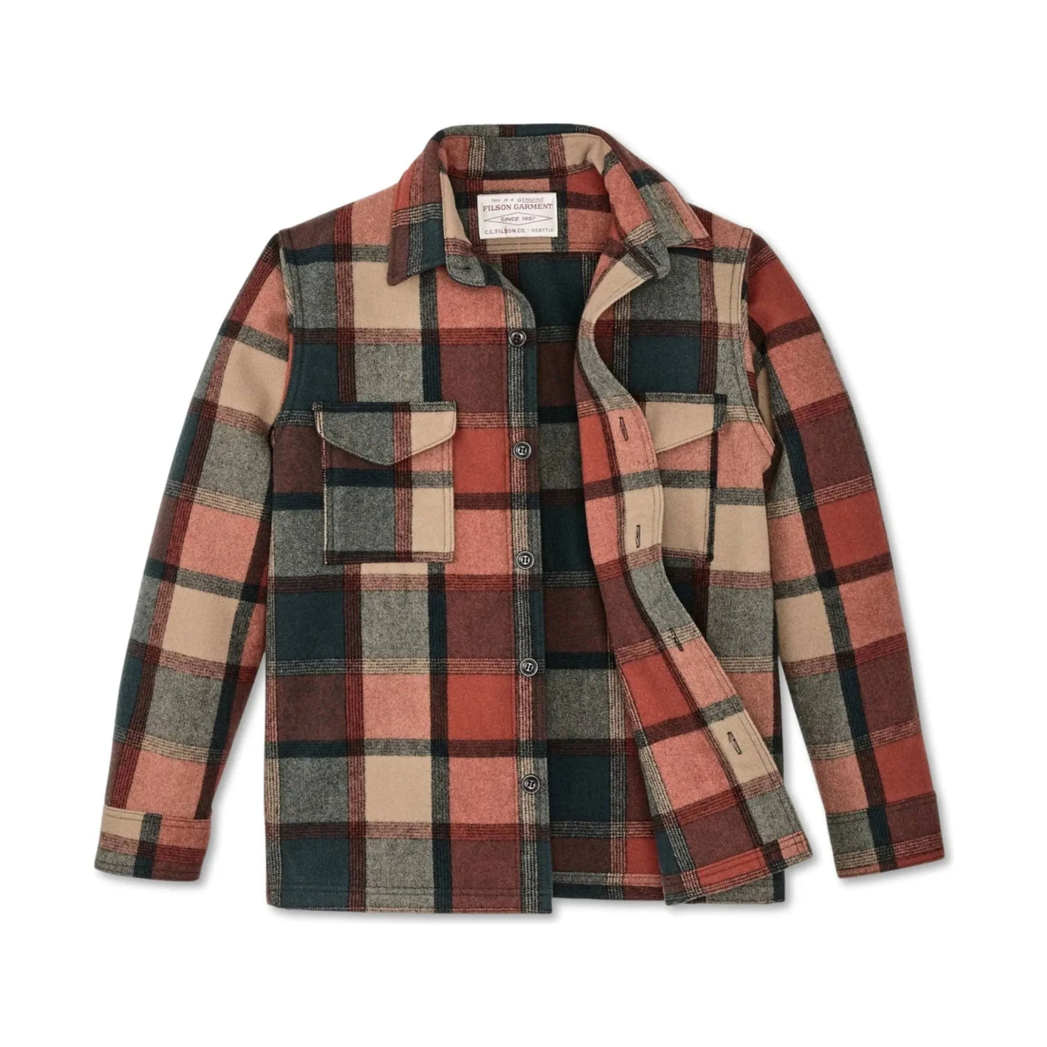 Filson Men's Seattle Wool Jac Shirt - Amber Spruce