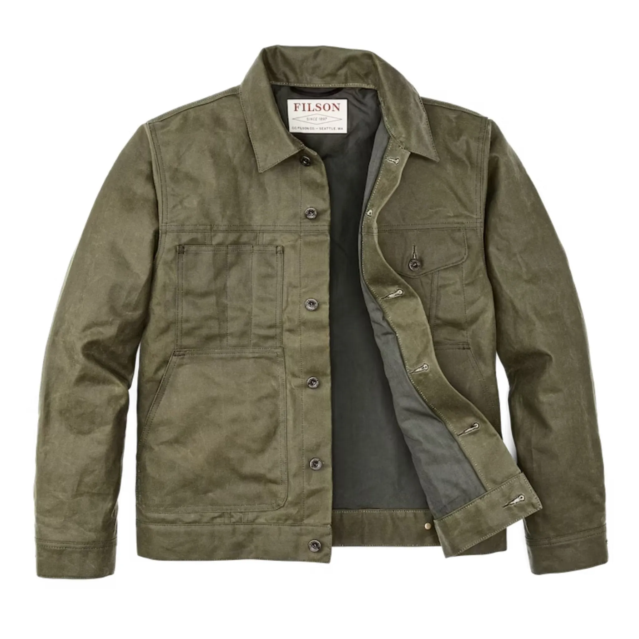 Filson Men's Short Lined Cruiser Jacket - Military Green