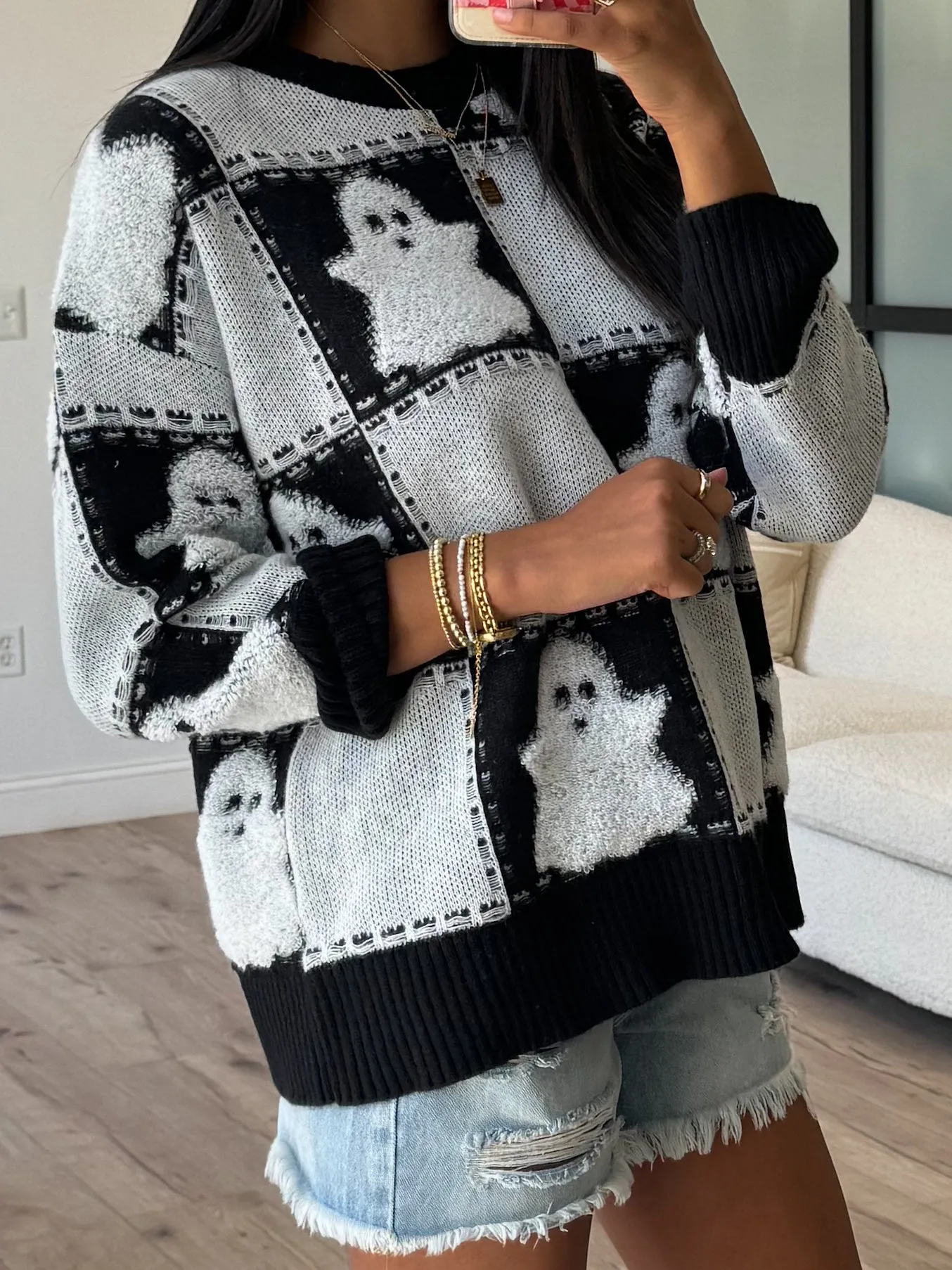 Ghosted Embroidered Sweater